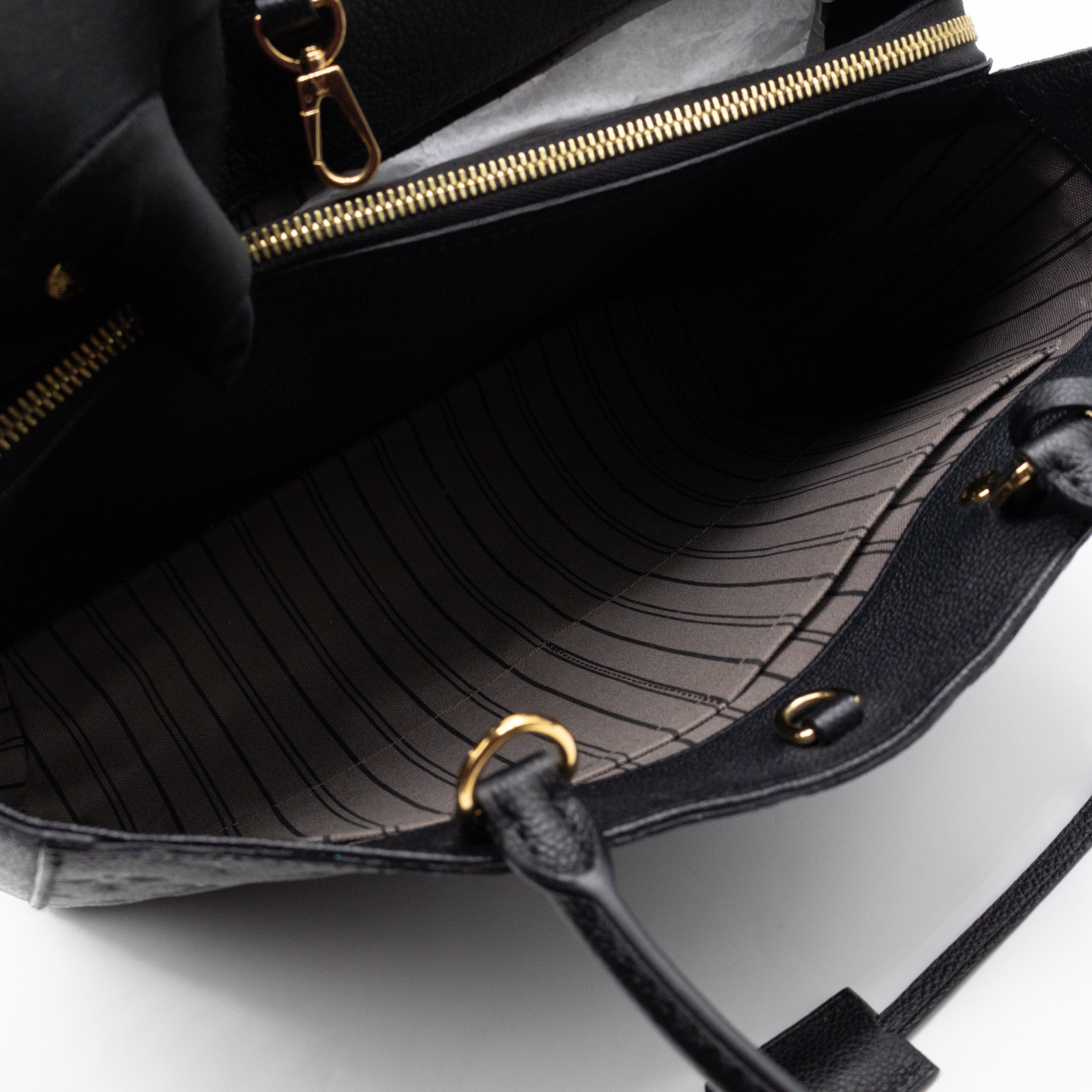 Montaigne GM Black Monogram Empreinte