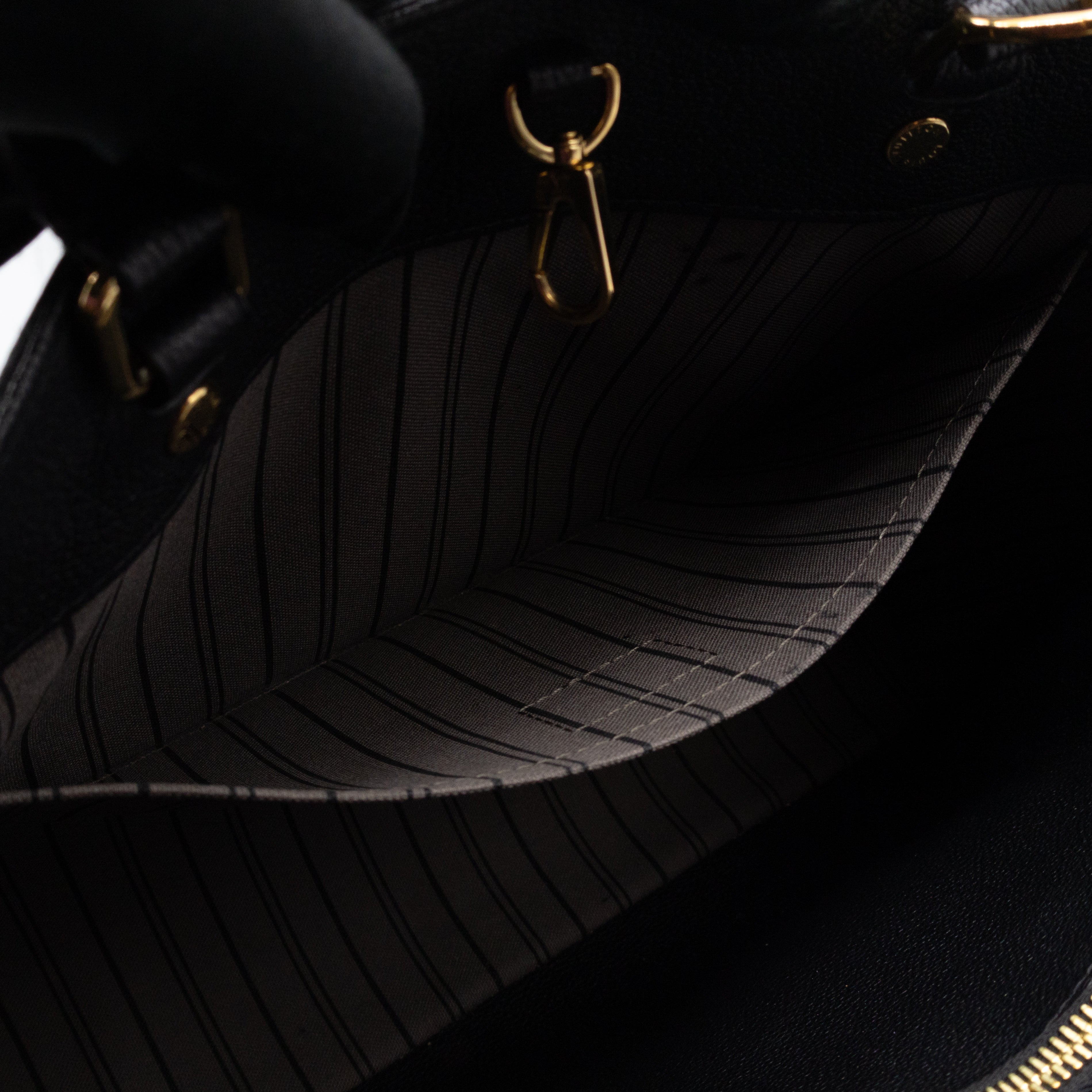Montaigne GM Black Monogram Empreinte