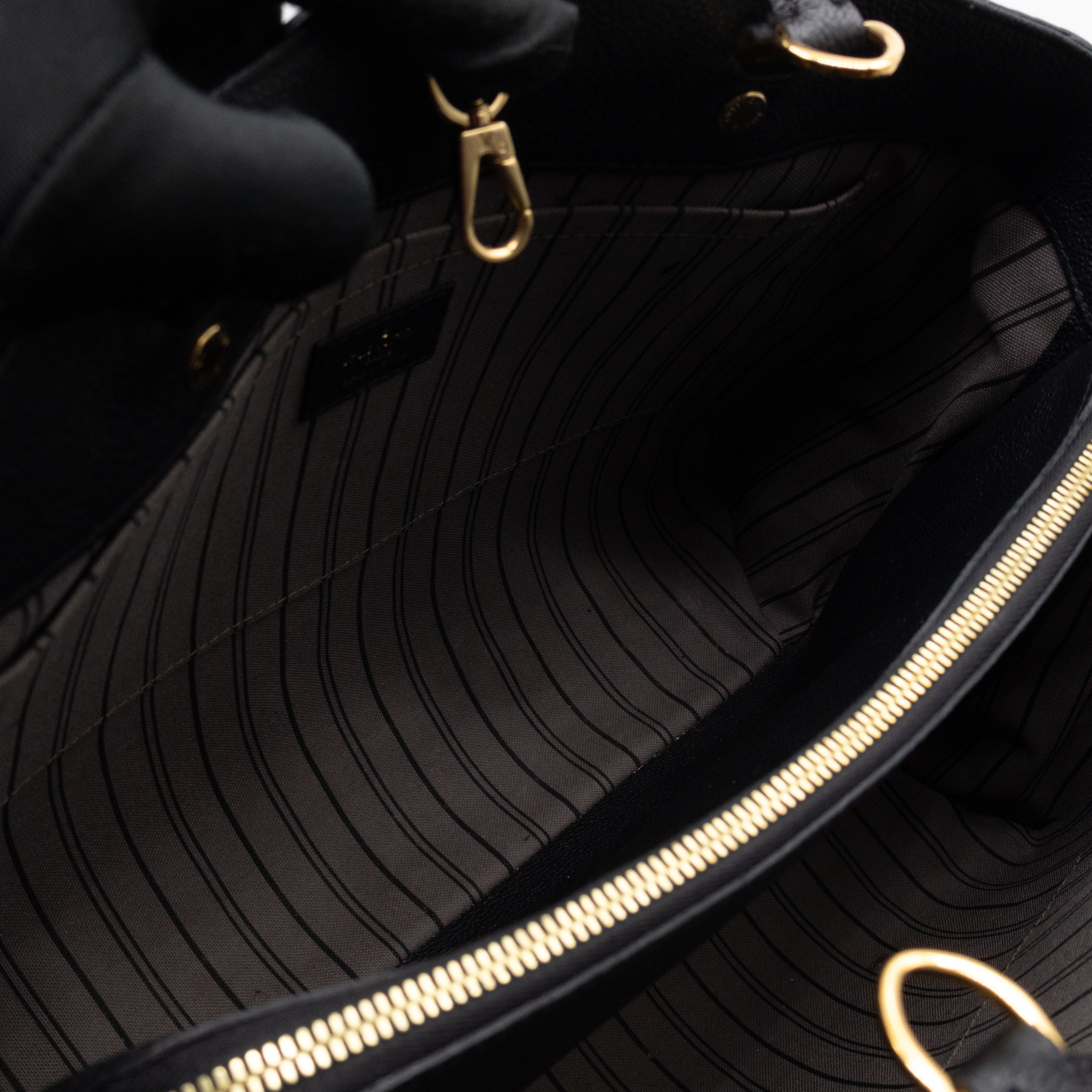 Montaigne GM Black Monogram Empreinte