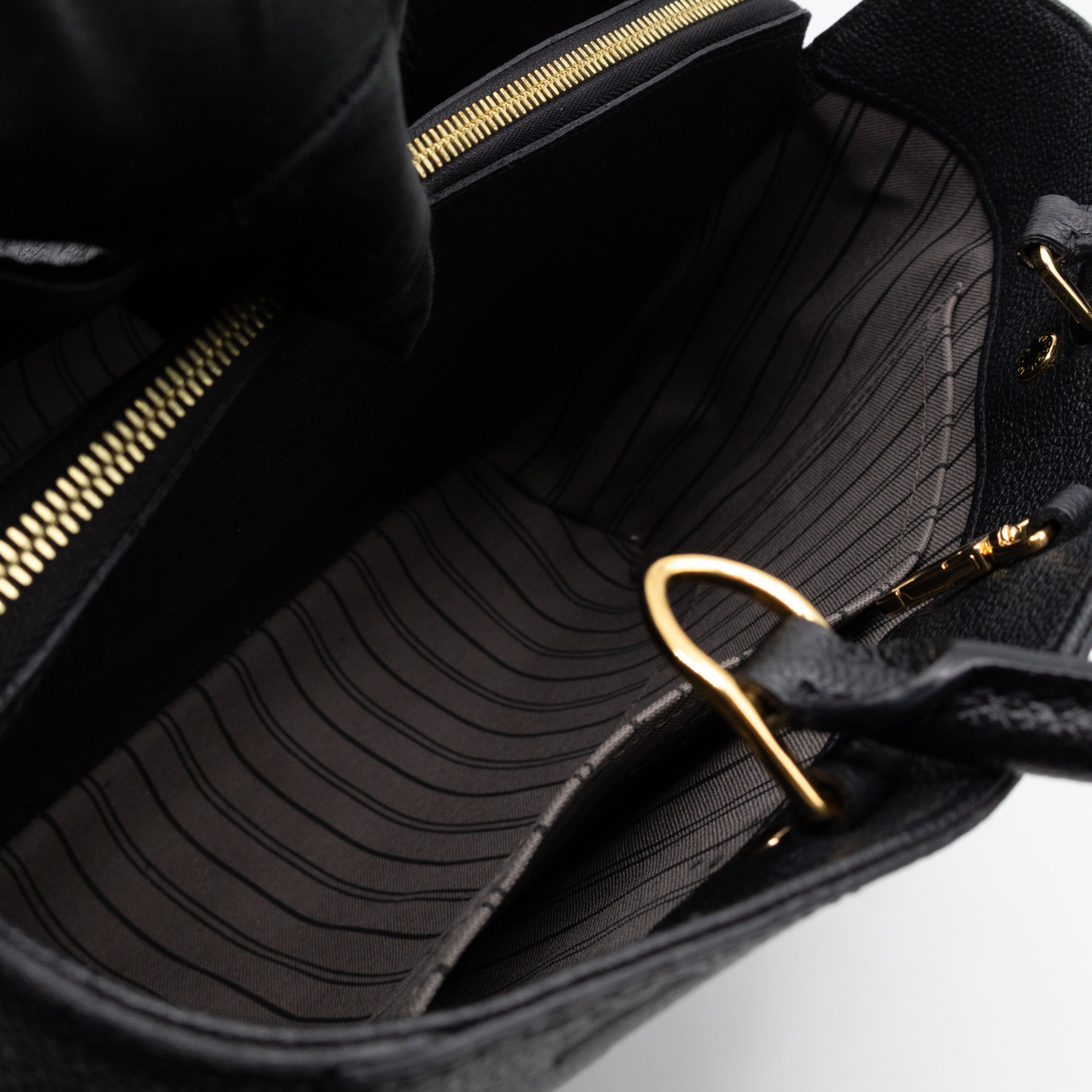 Montaigne GM Black Monogram Empreinte