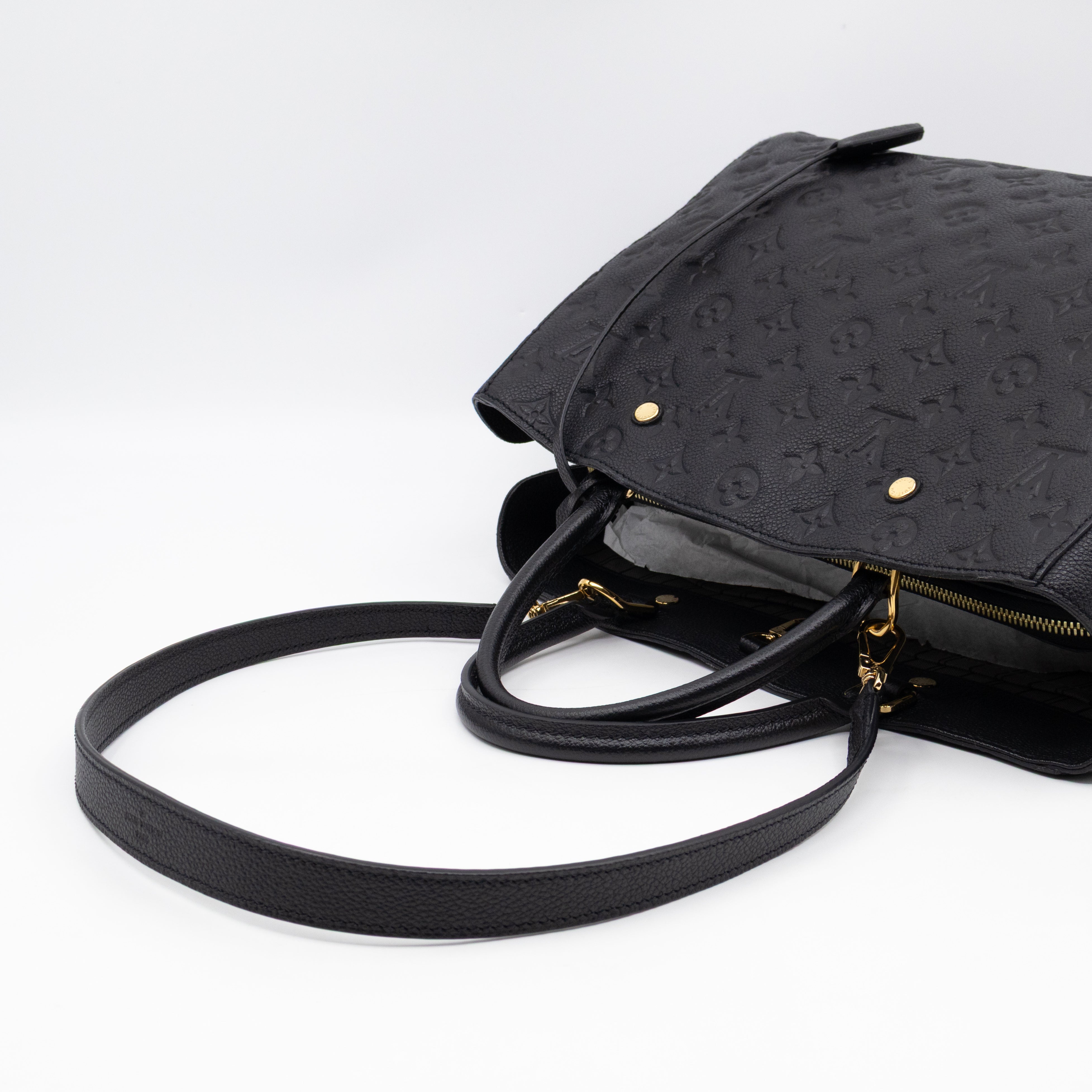 Montaigne GM Black Monogram Empreinte
