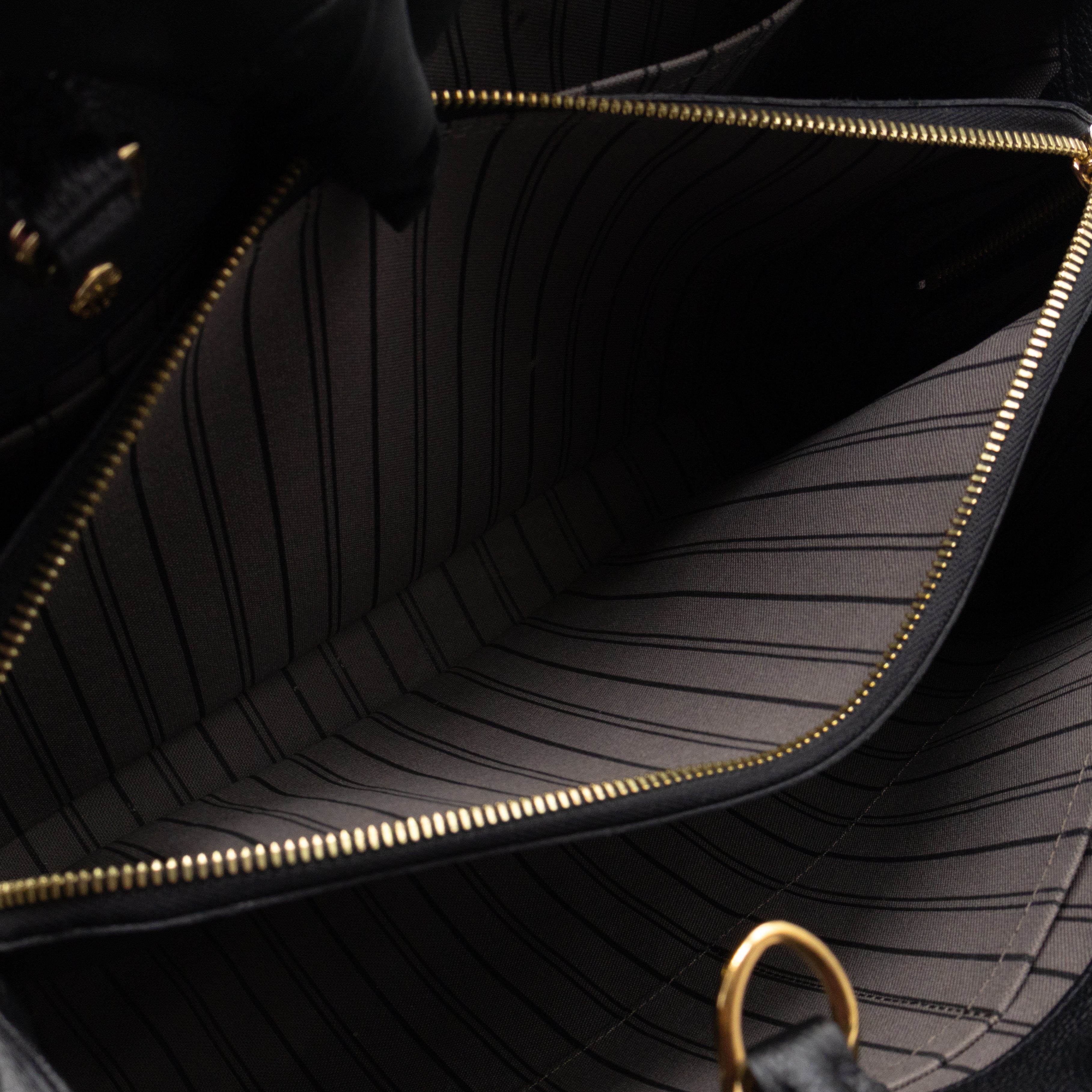 Montaigne GM Black Monogram Empreinte