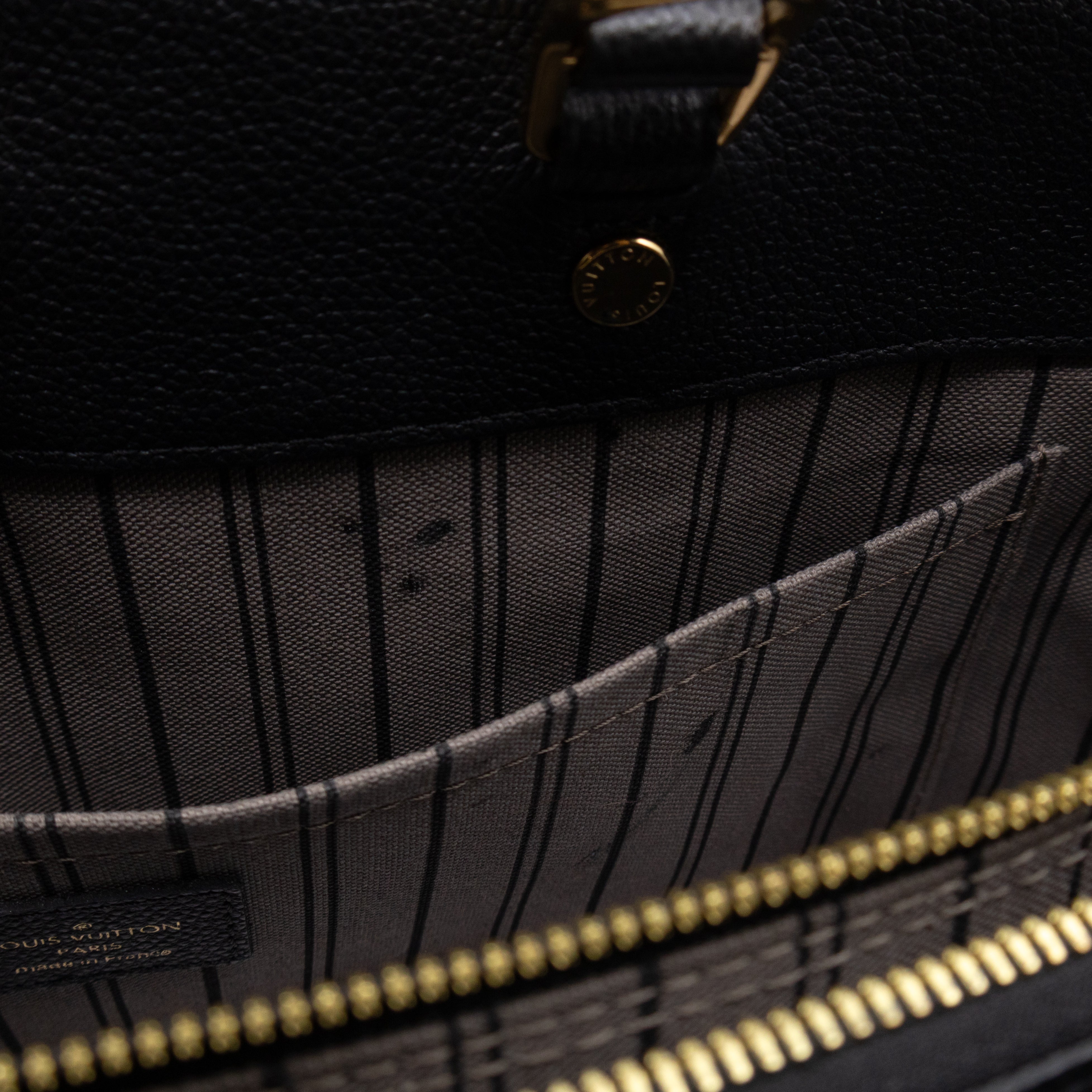 Montaigne GM Black Monogram Empreinte
