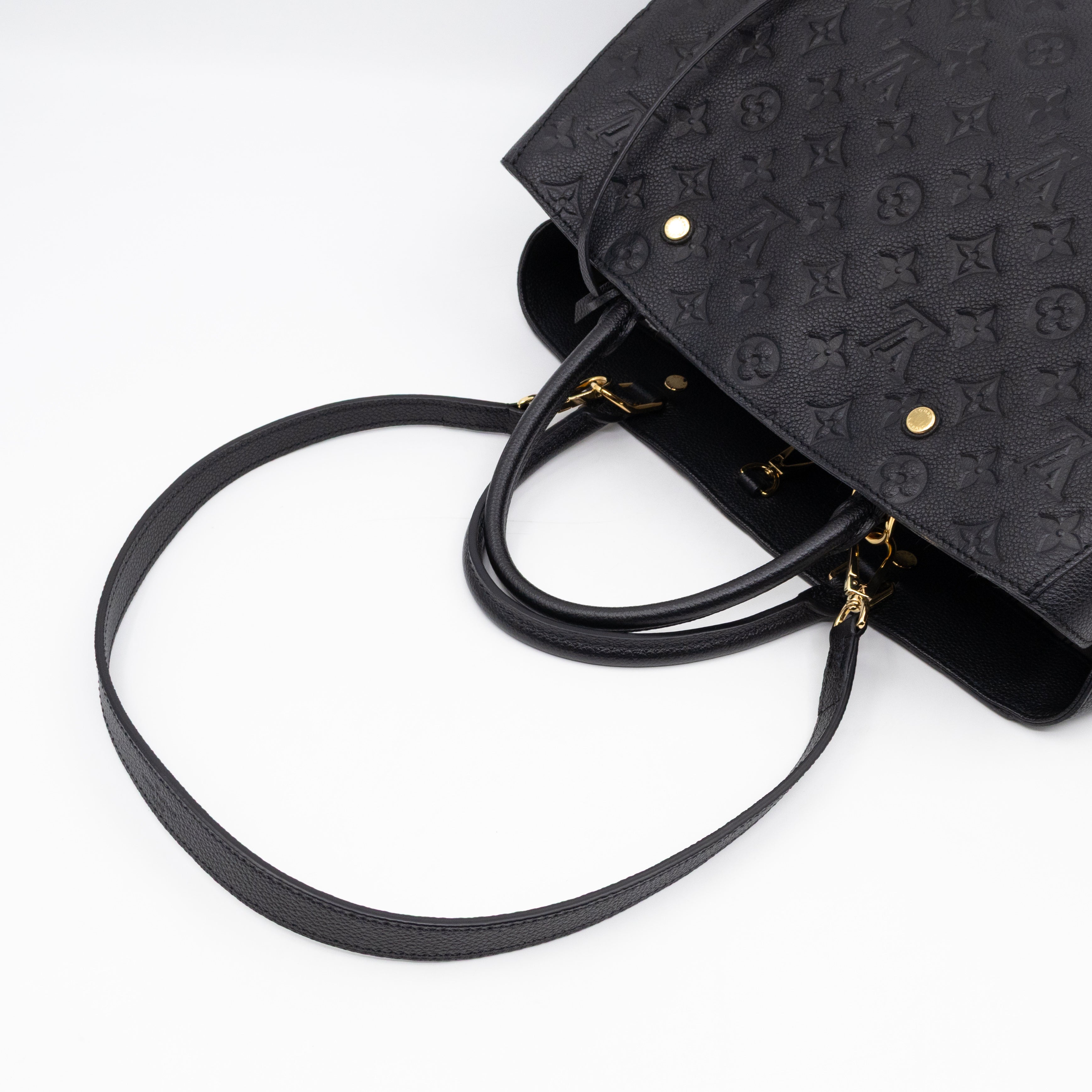 Montaigne GM Black Monogram Empreinte