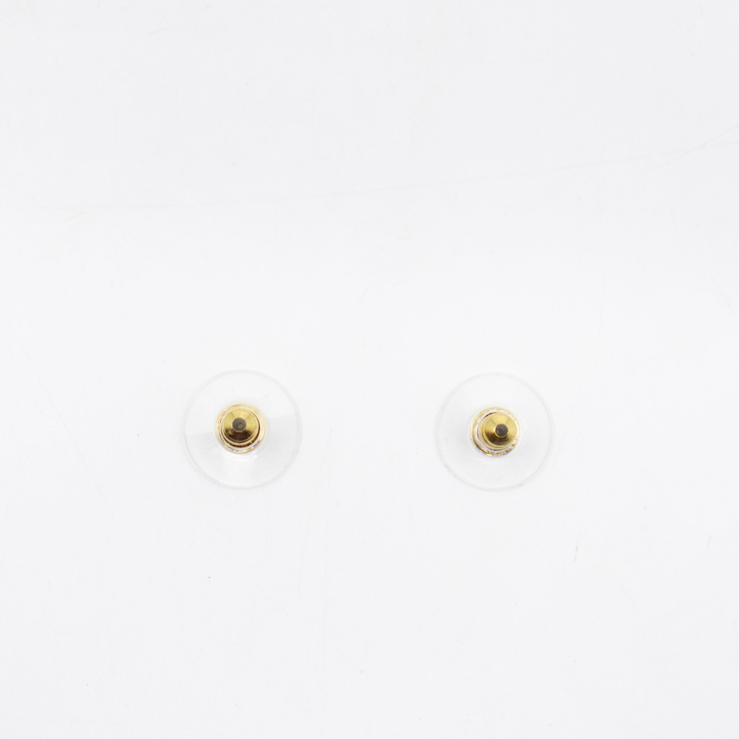 CC Square Crystal Earrings Gold