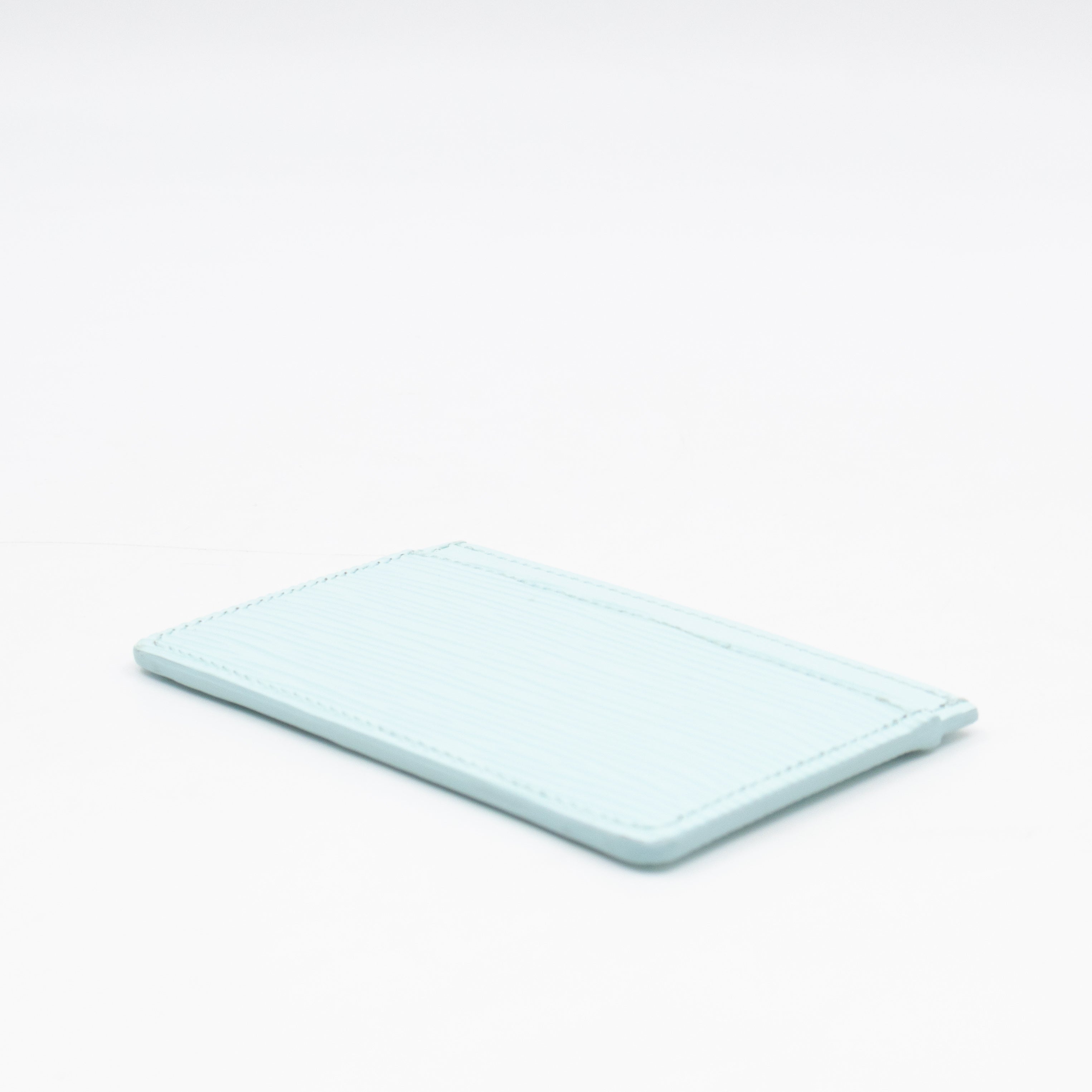 Card Holder Light Blue Epi Leather