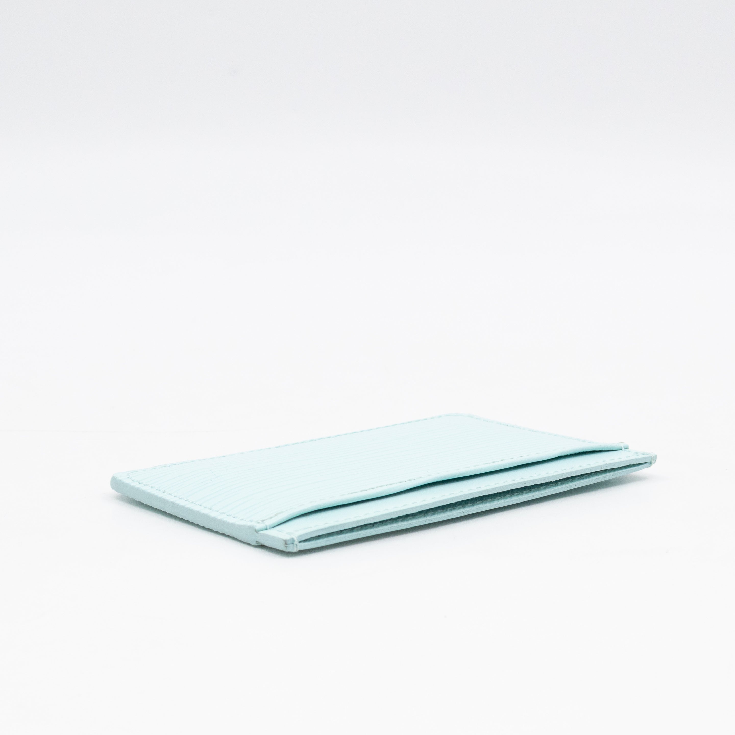 Card Holder Light Blue Epi Leather