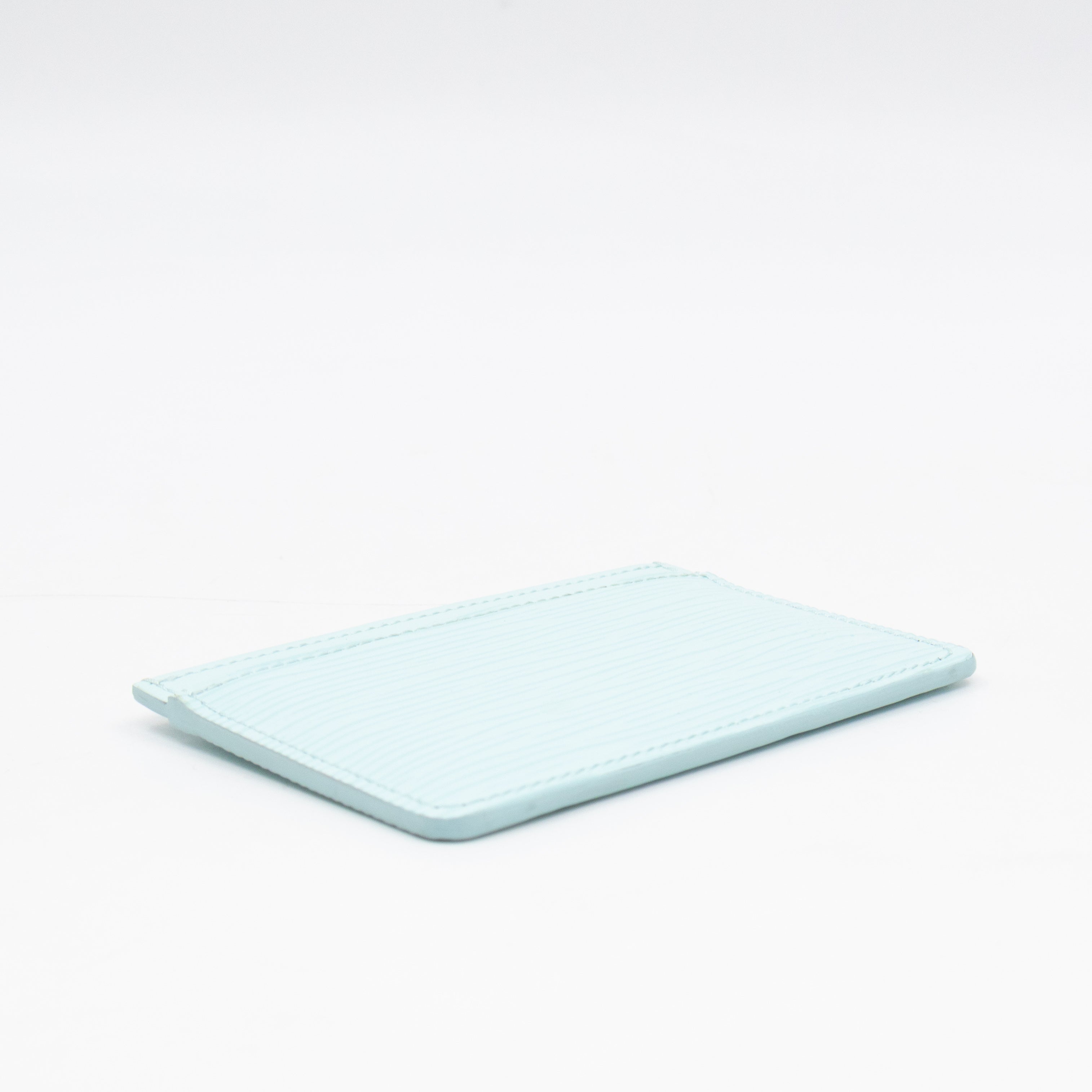 Card Holder Light Blue Epi Leather