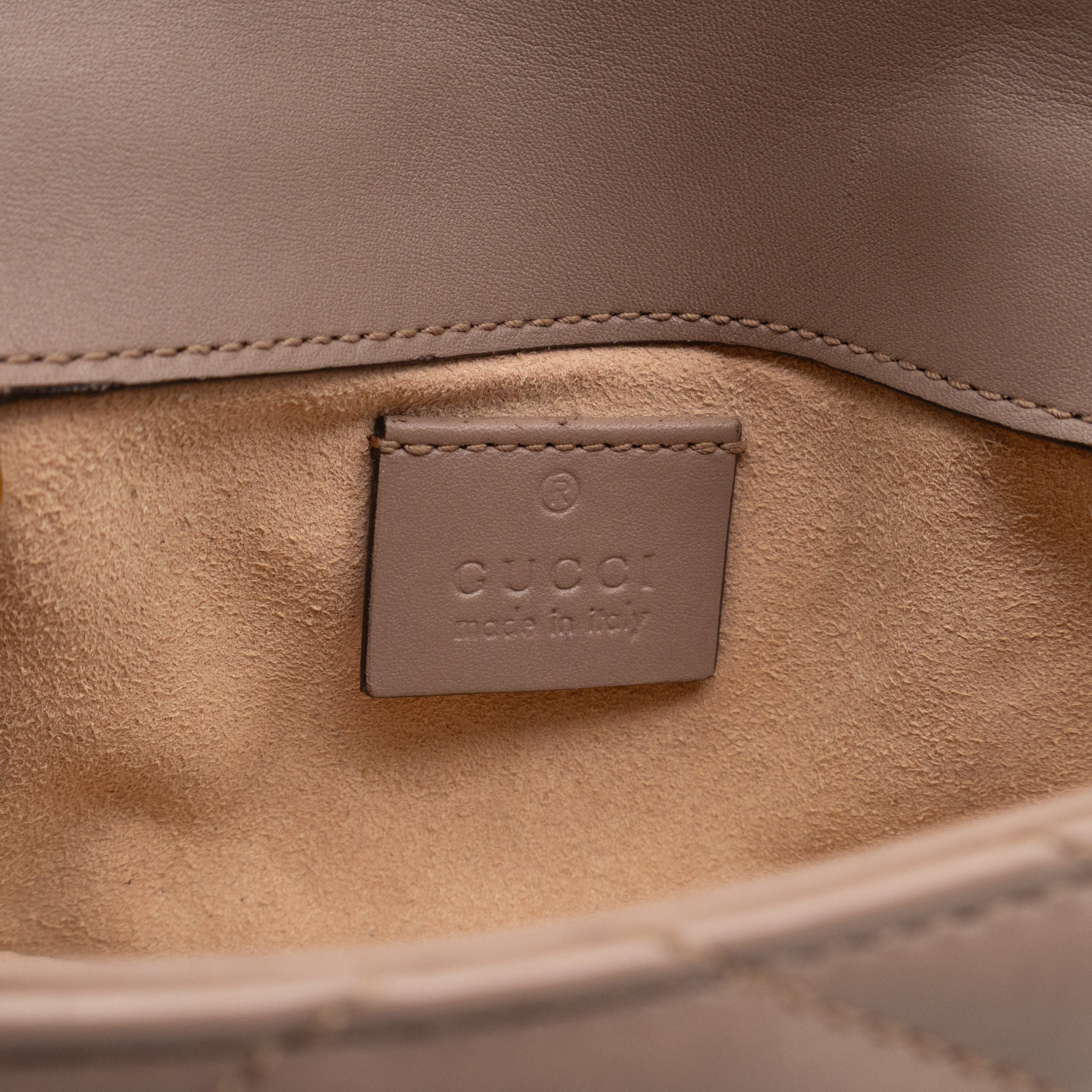GG Marmont Super Mini Flap Bag Dusty Pink Leather