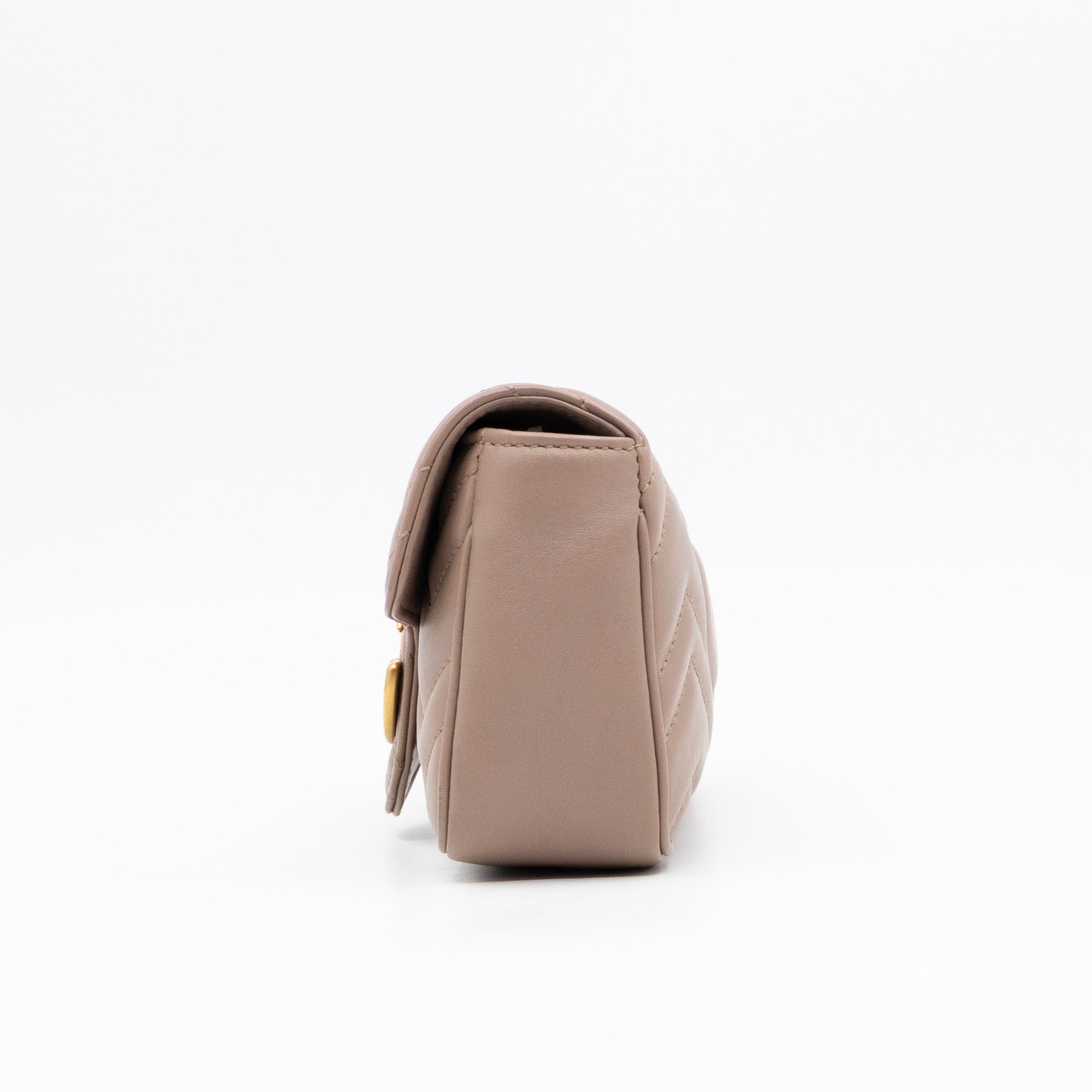GG Marmont Super Mini Flap Bag Dusty Pink Leather