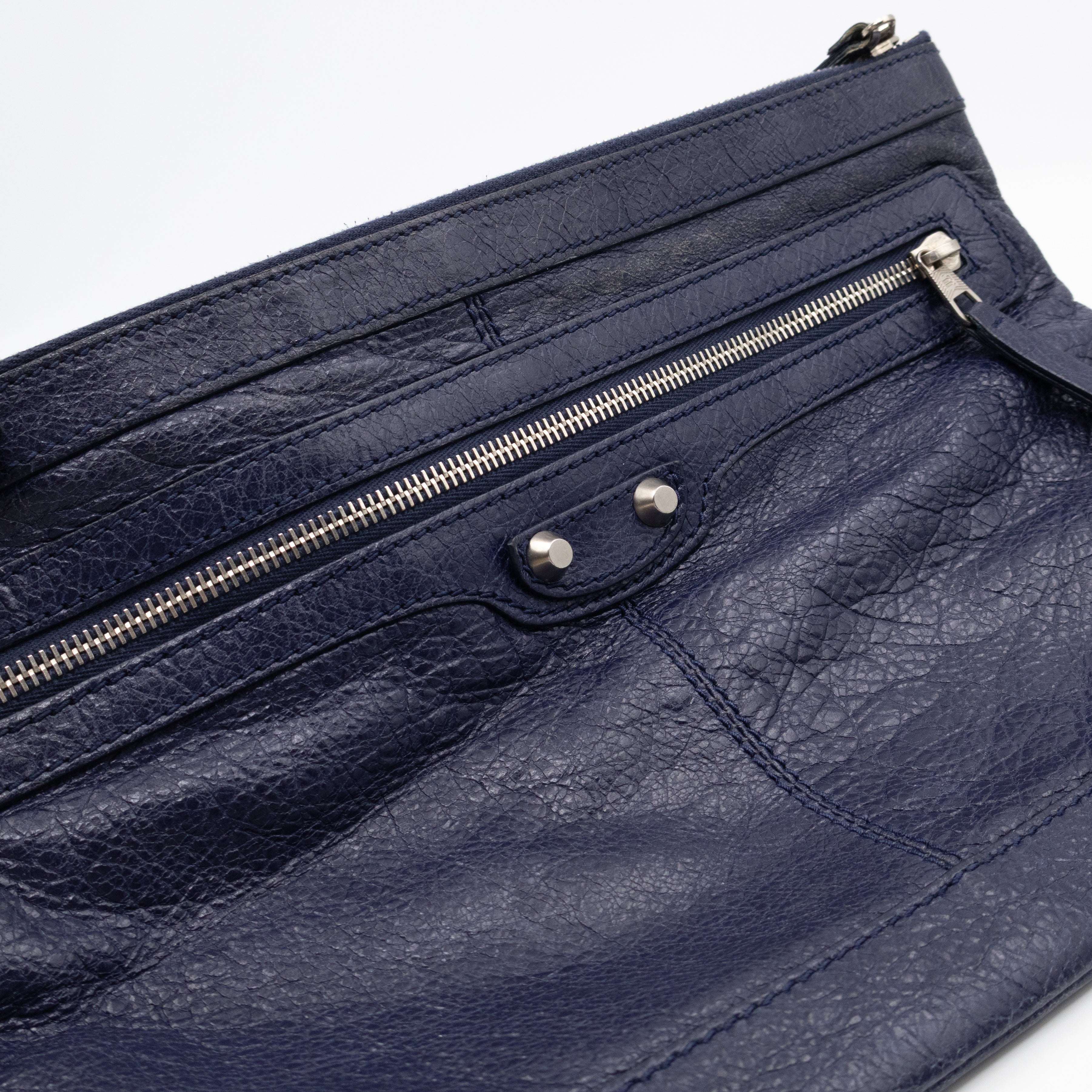 Giant 12 Clip M Clutch Blue Leather