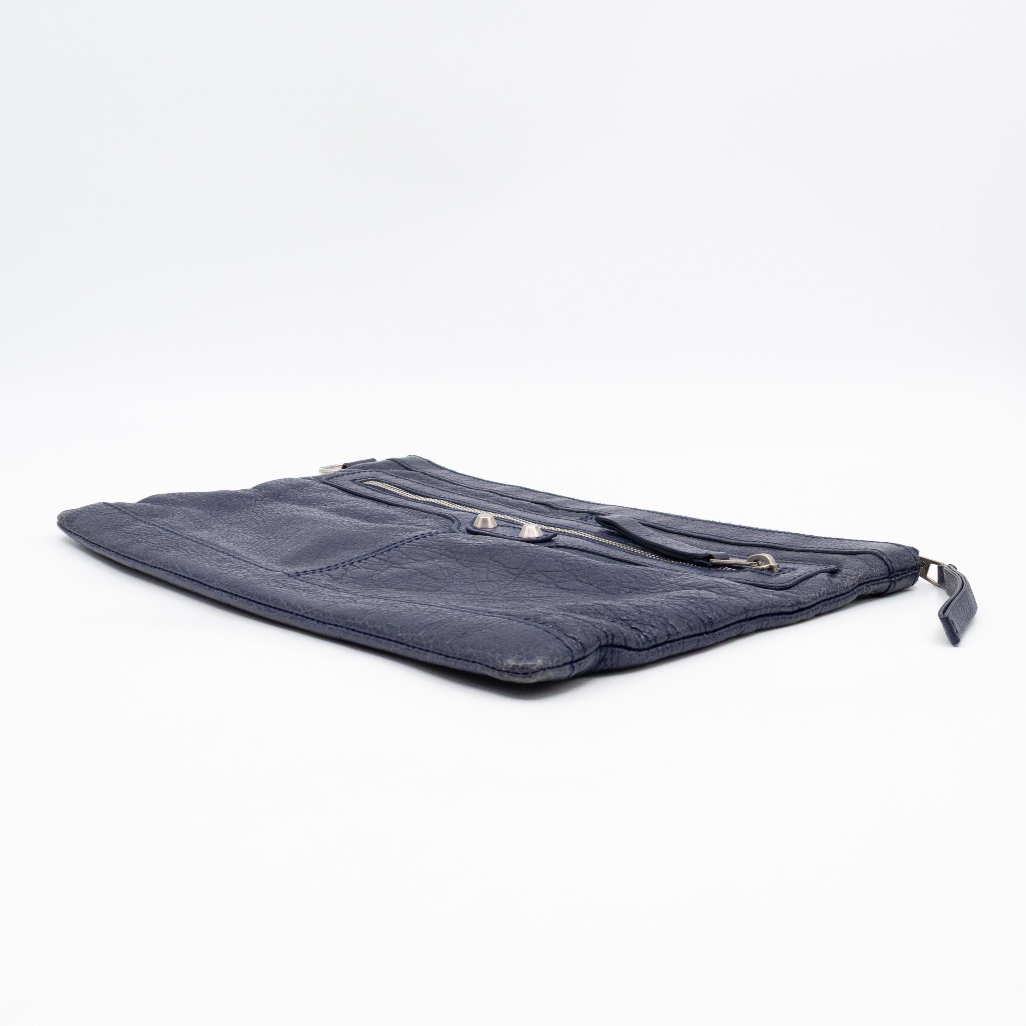 Giant 12 Clip M Clutch Blue Leather