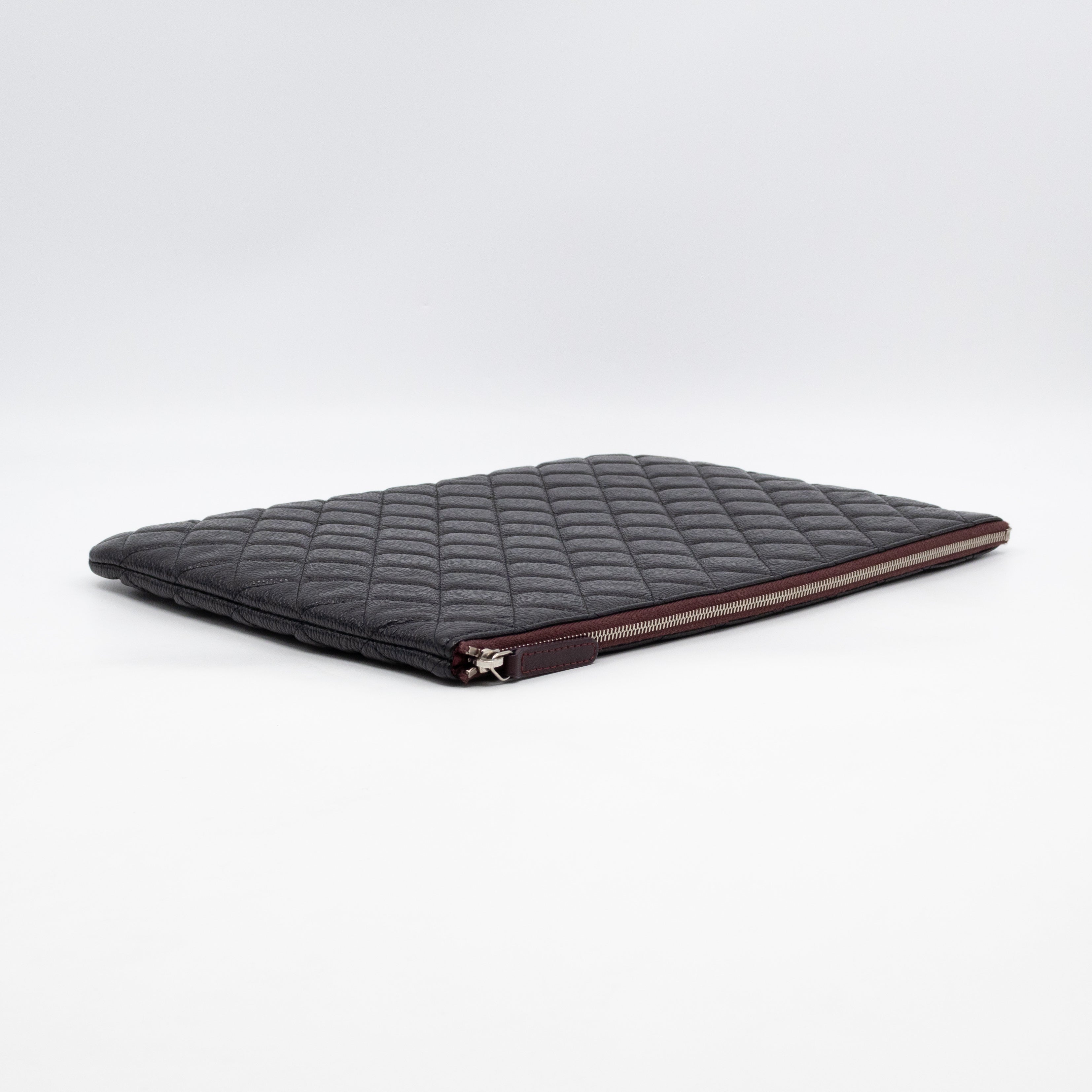 O Case Large Black Caviar Leather
