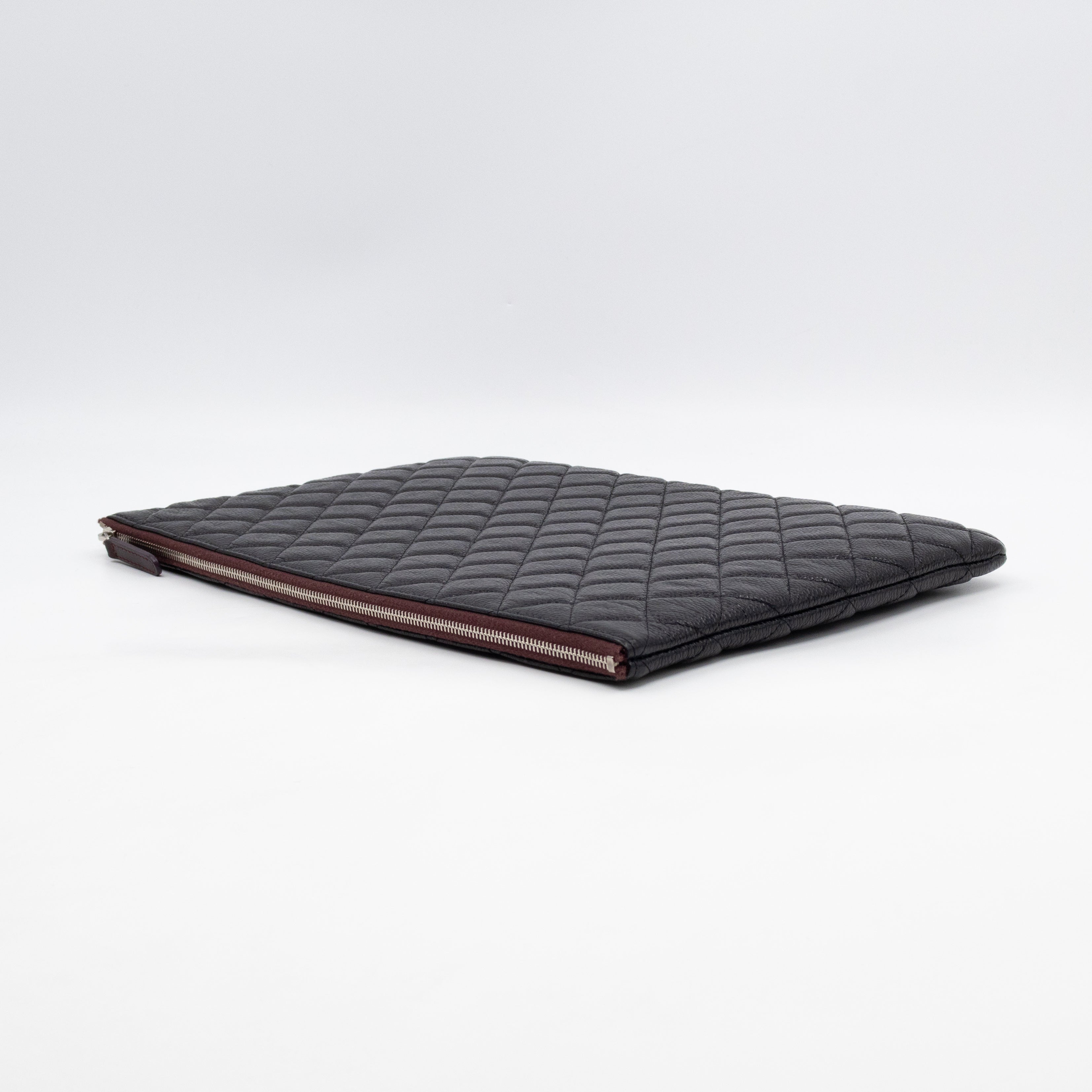 O Case Large Black Caviar Leather