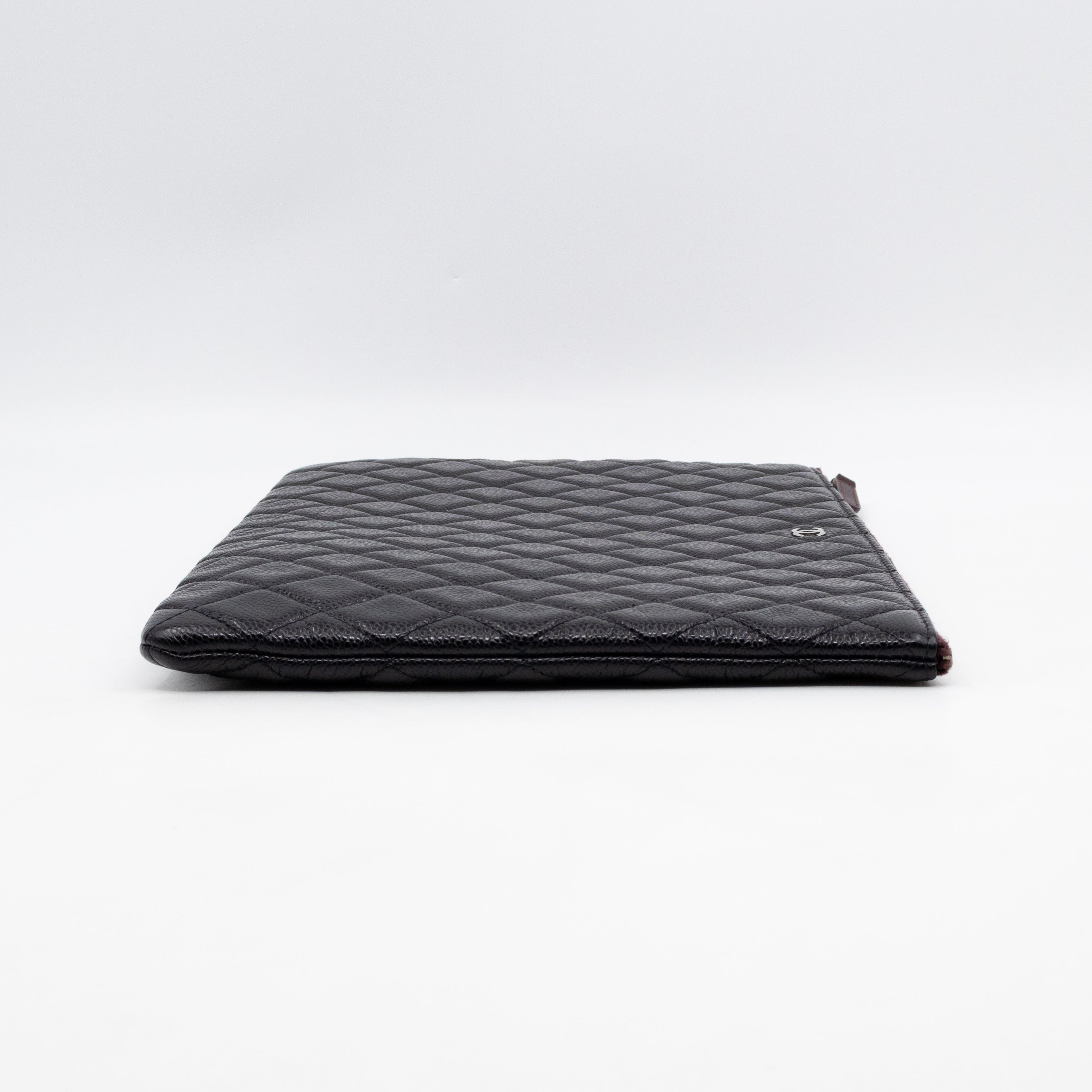 O Case Large Black Caviar Leather
