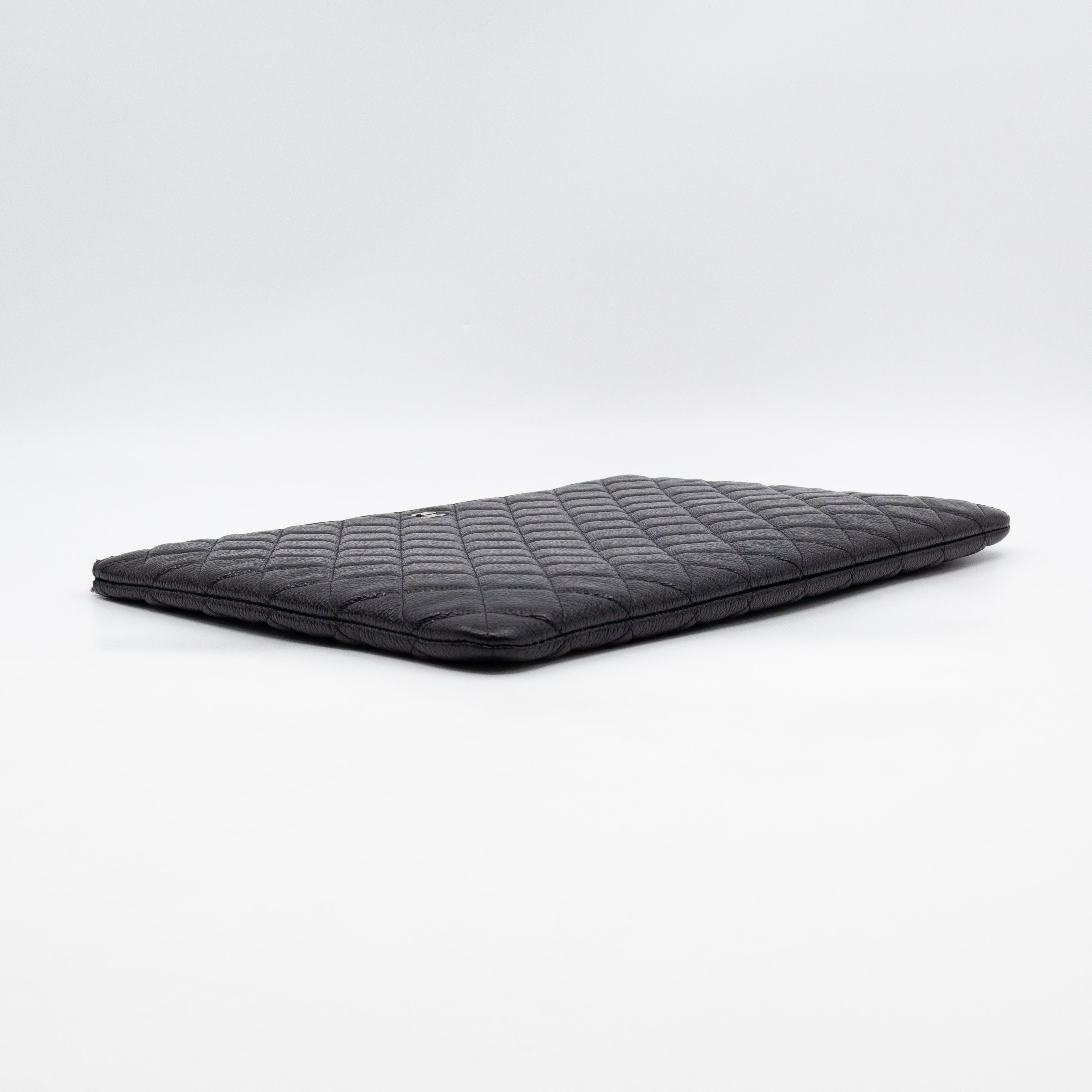 O Case Large Black Caviar Leather