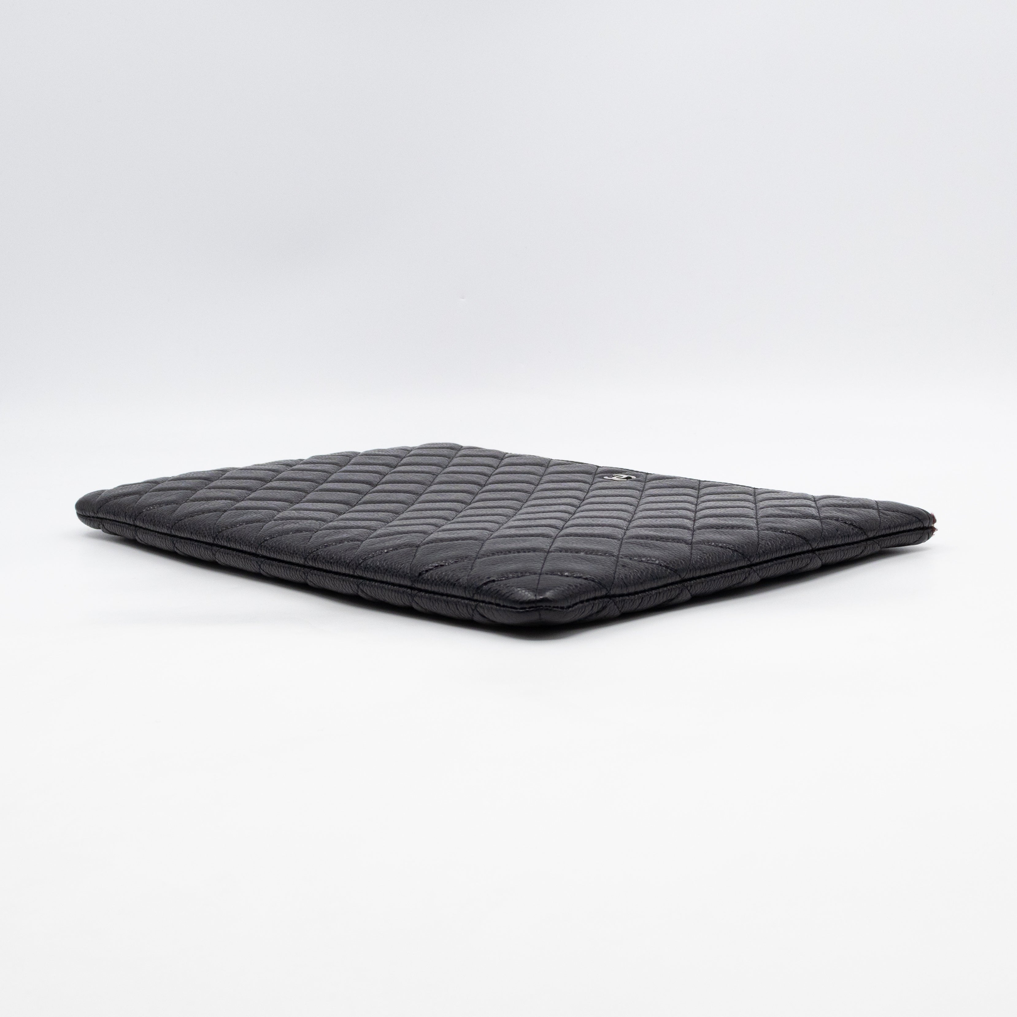 O Case Large Black Caviar Leather