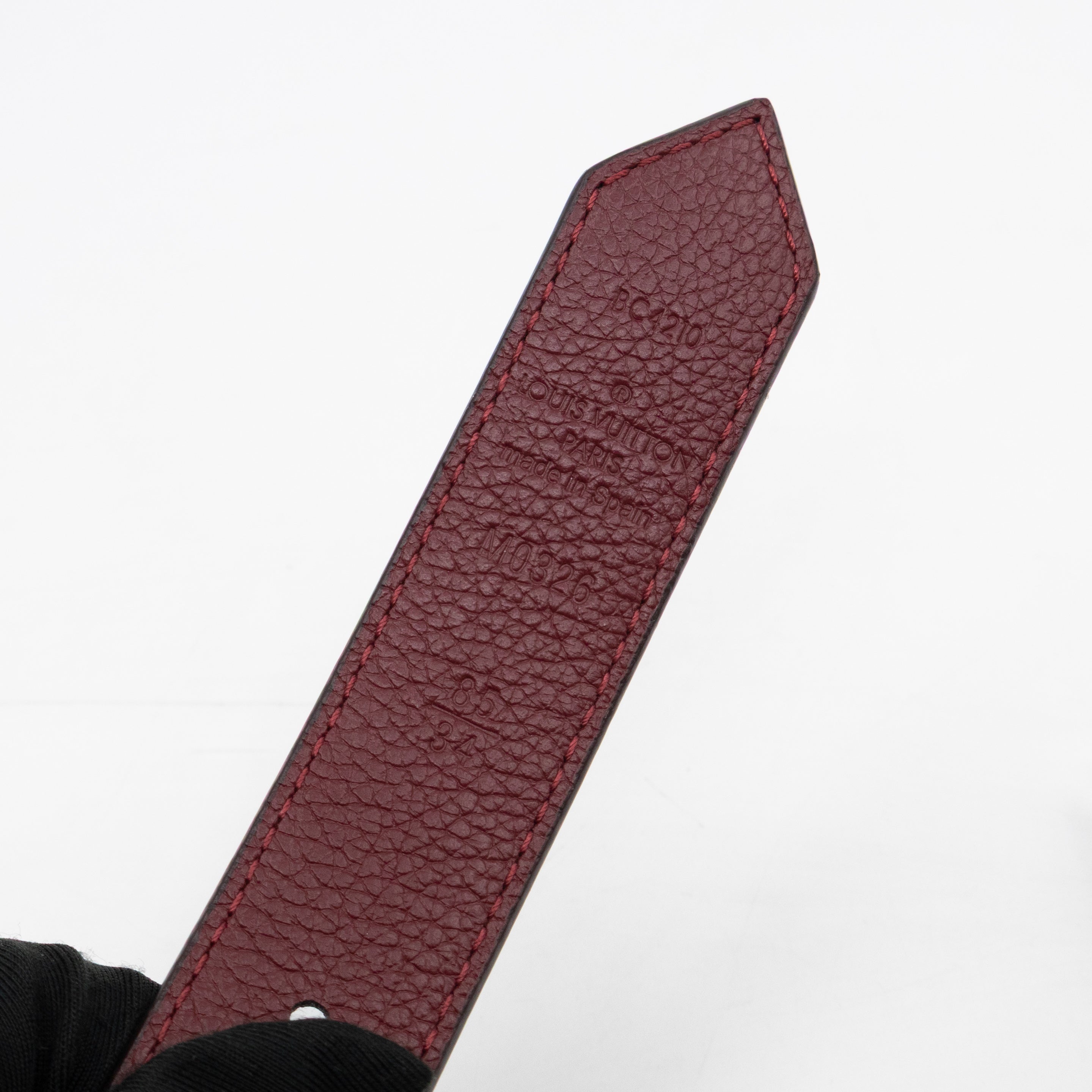 Dauphine Reversible Belt Monogram Cherry Red 85 cm
