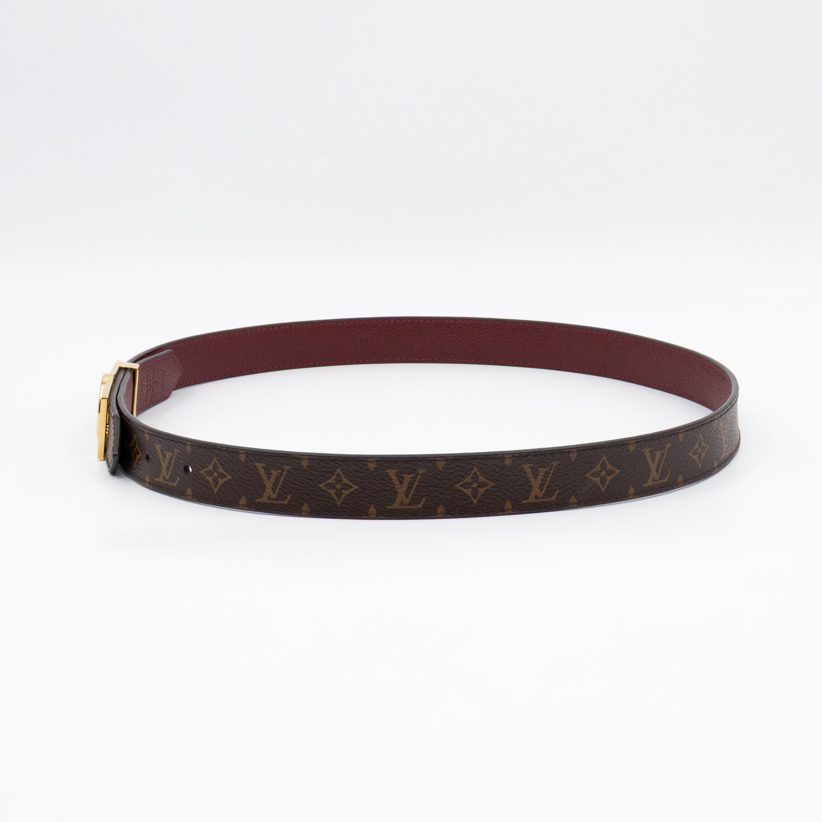 Dauphine Reversible Belt Monogram Cherry Red 85 cm