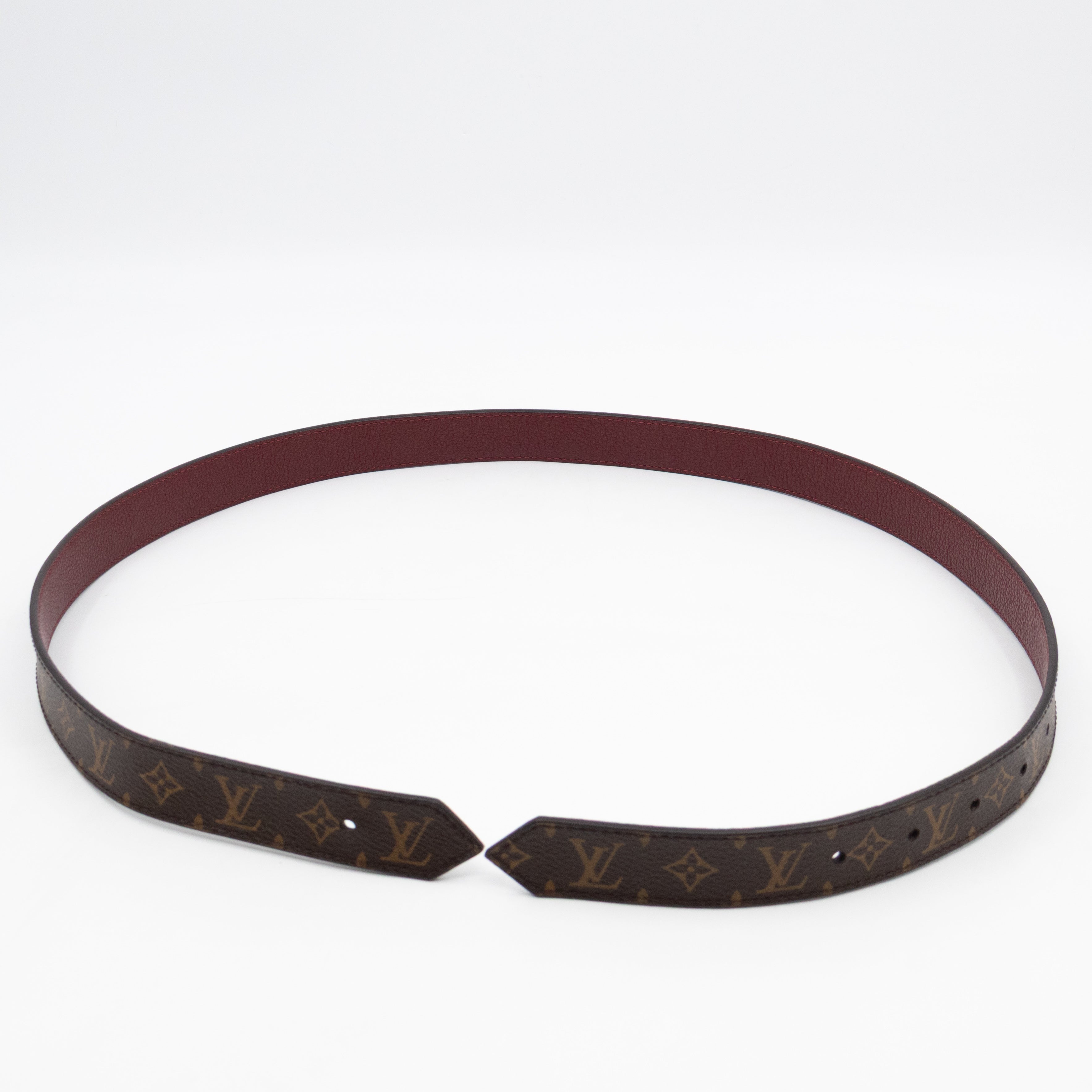 Dauphine Reversible Belt Monogram Cherry Red 85 cm