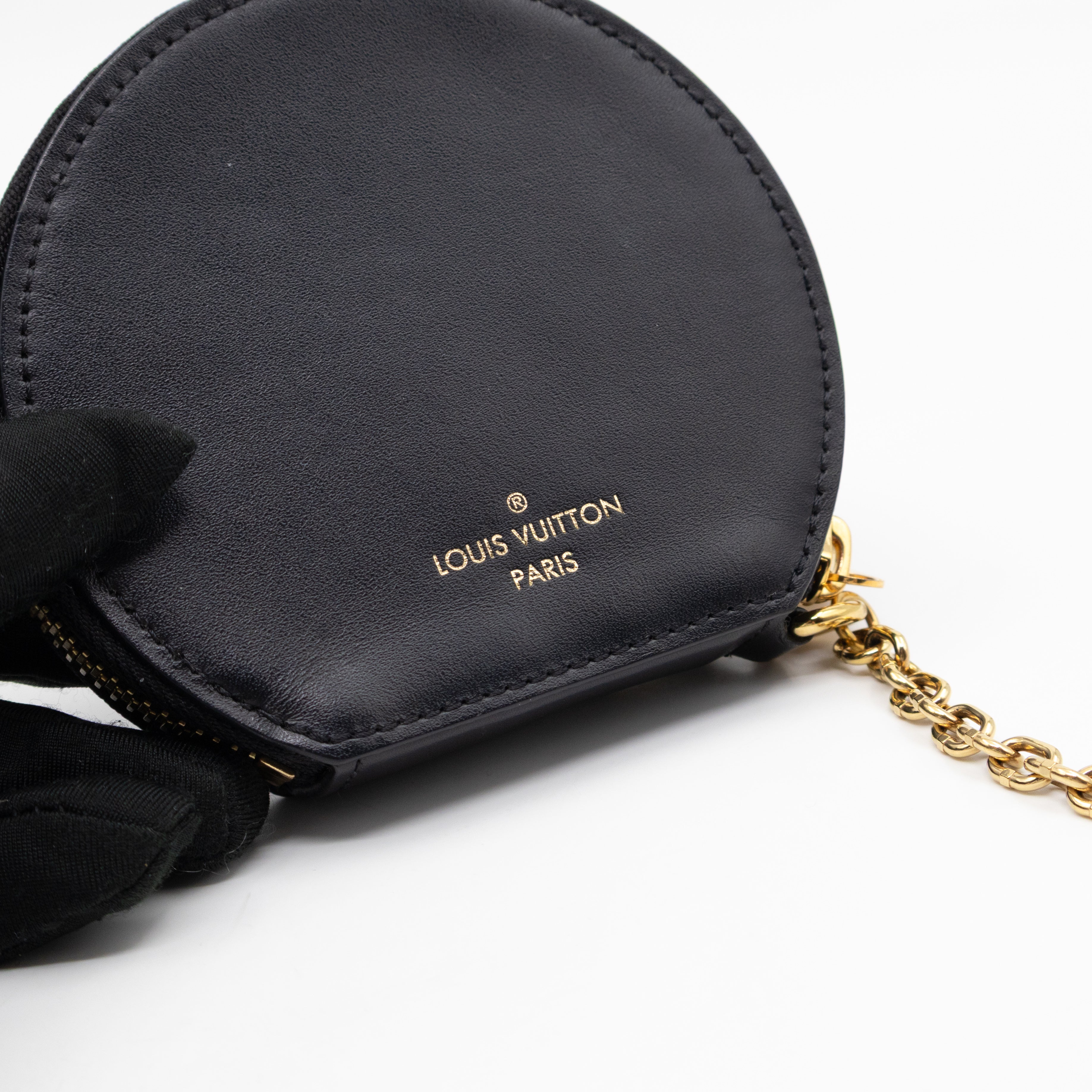 Micro Boite Chapeau Coin Purse Monogram Black
