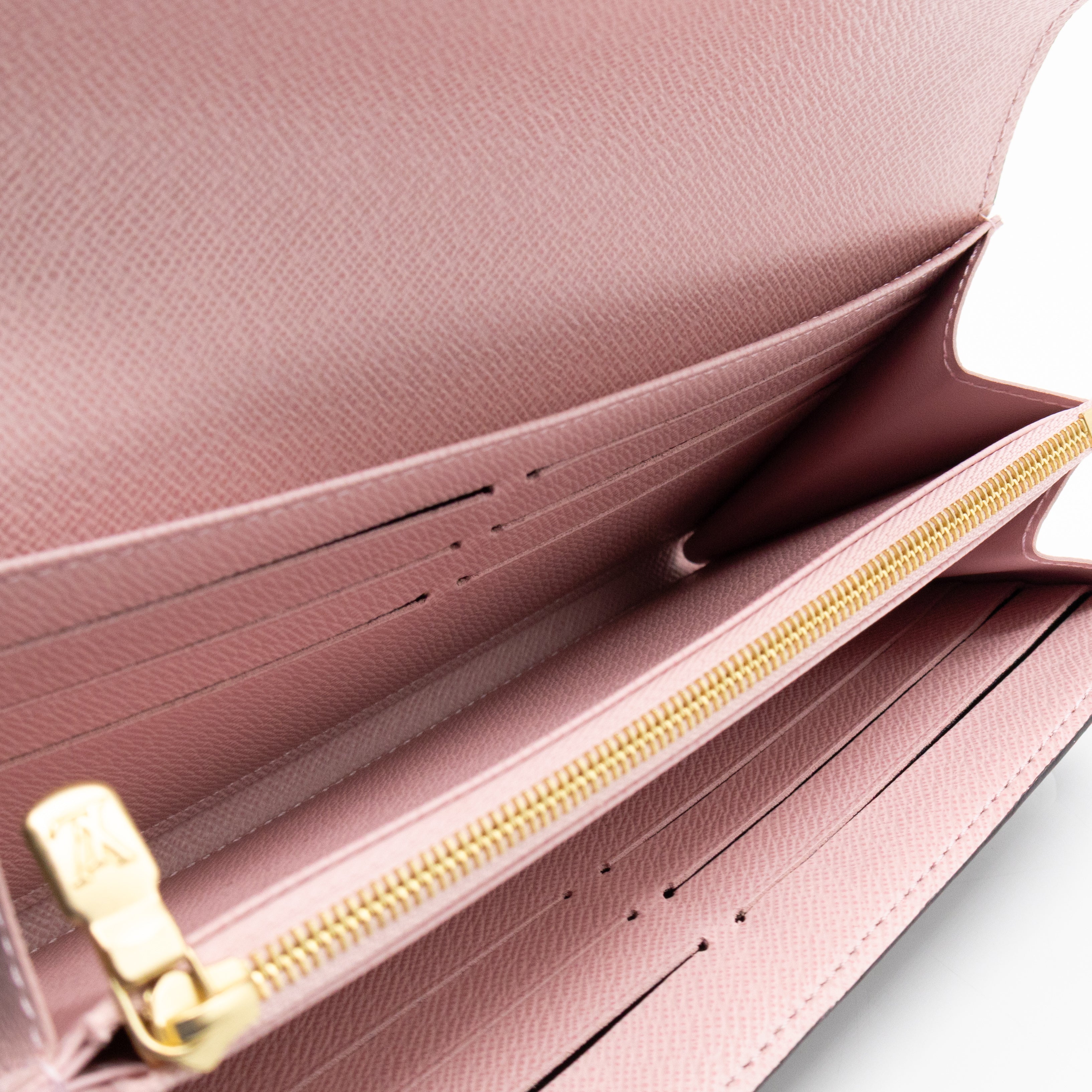 Sarah Wallet Monogram Rose Ballerine