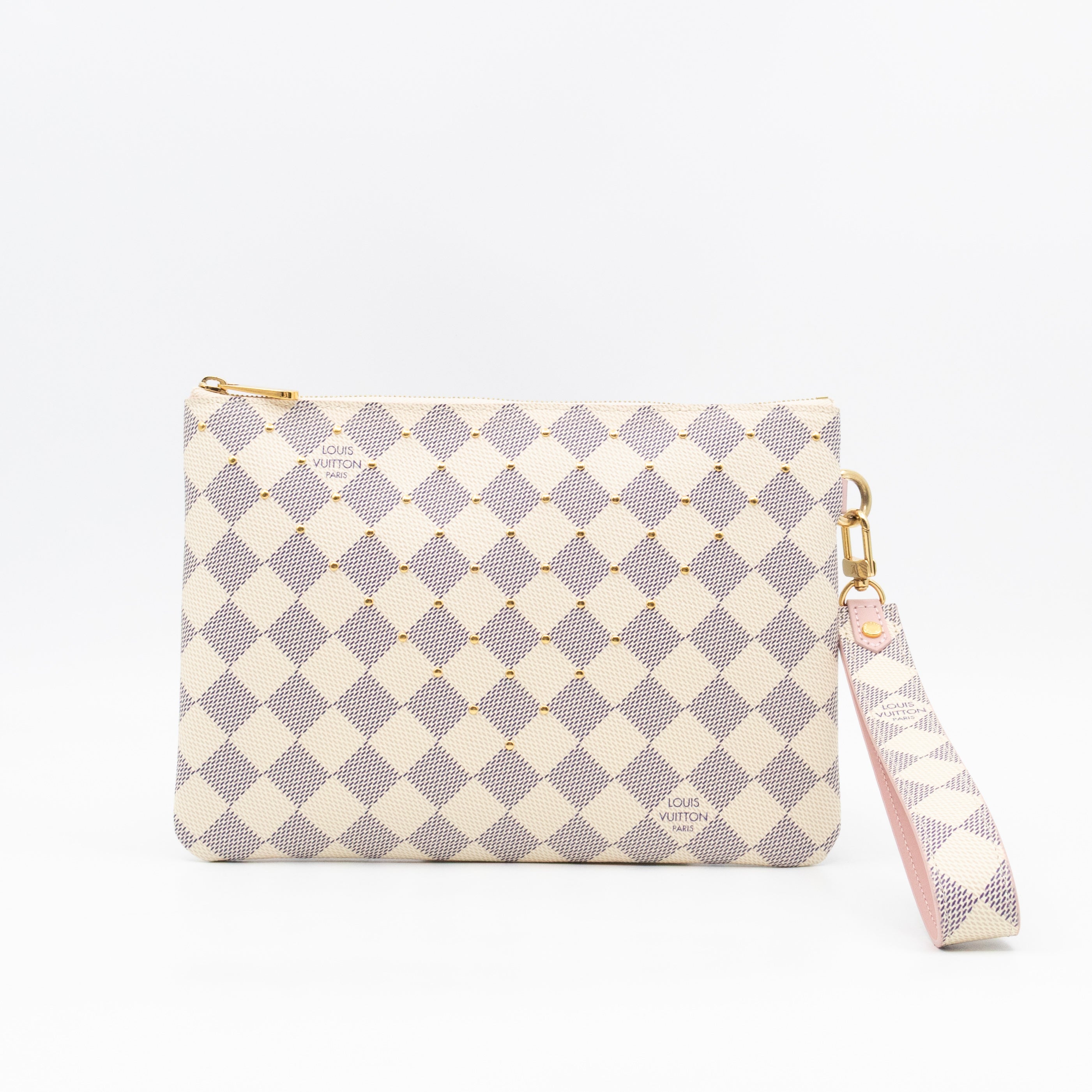 City Pouch Studded Damier Azur