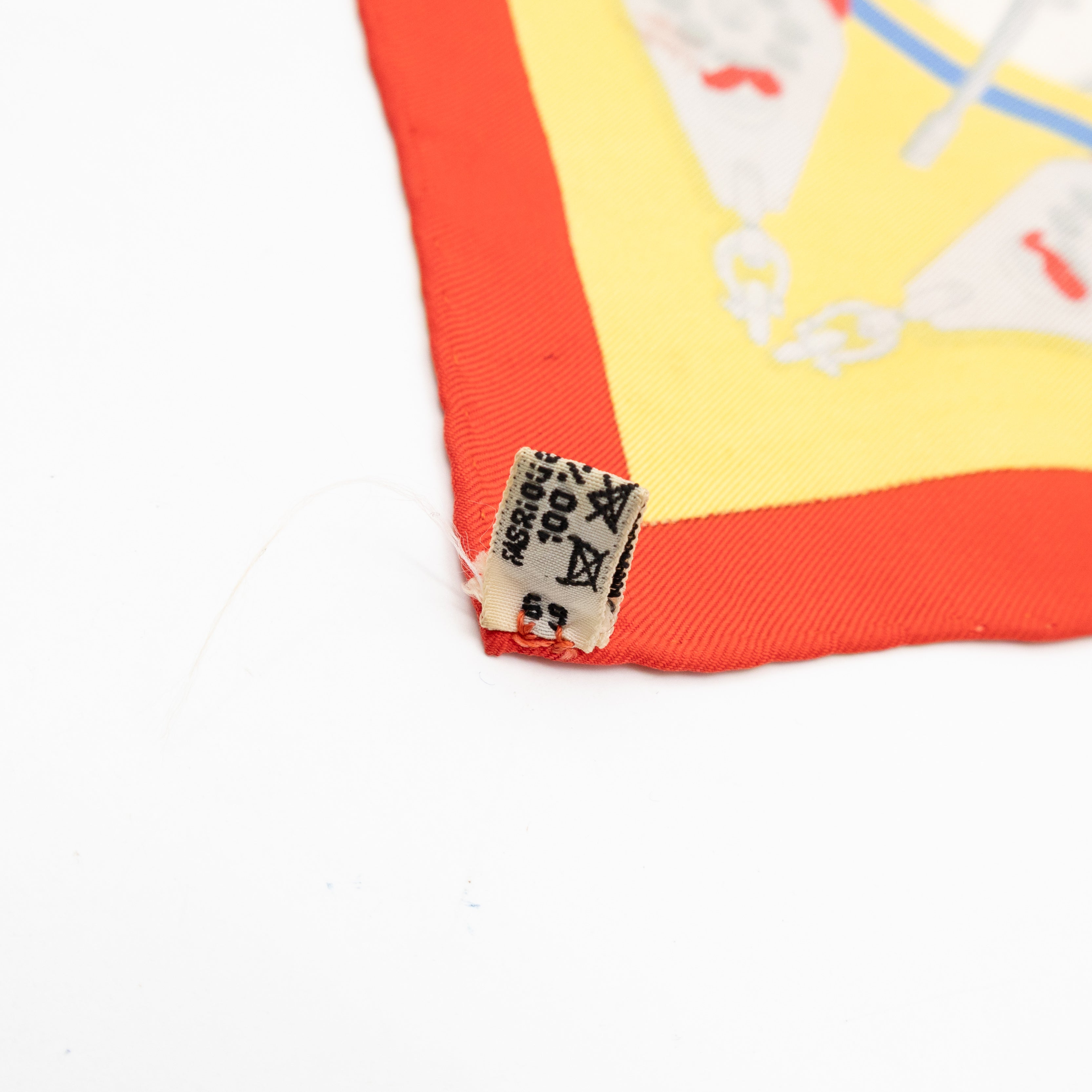 Silk Scarf 90 Spinnakers Red Yellow Blue