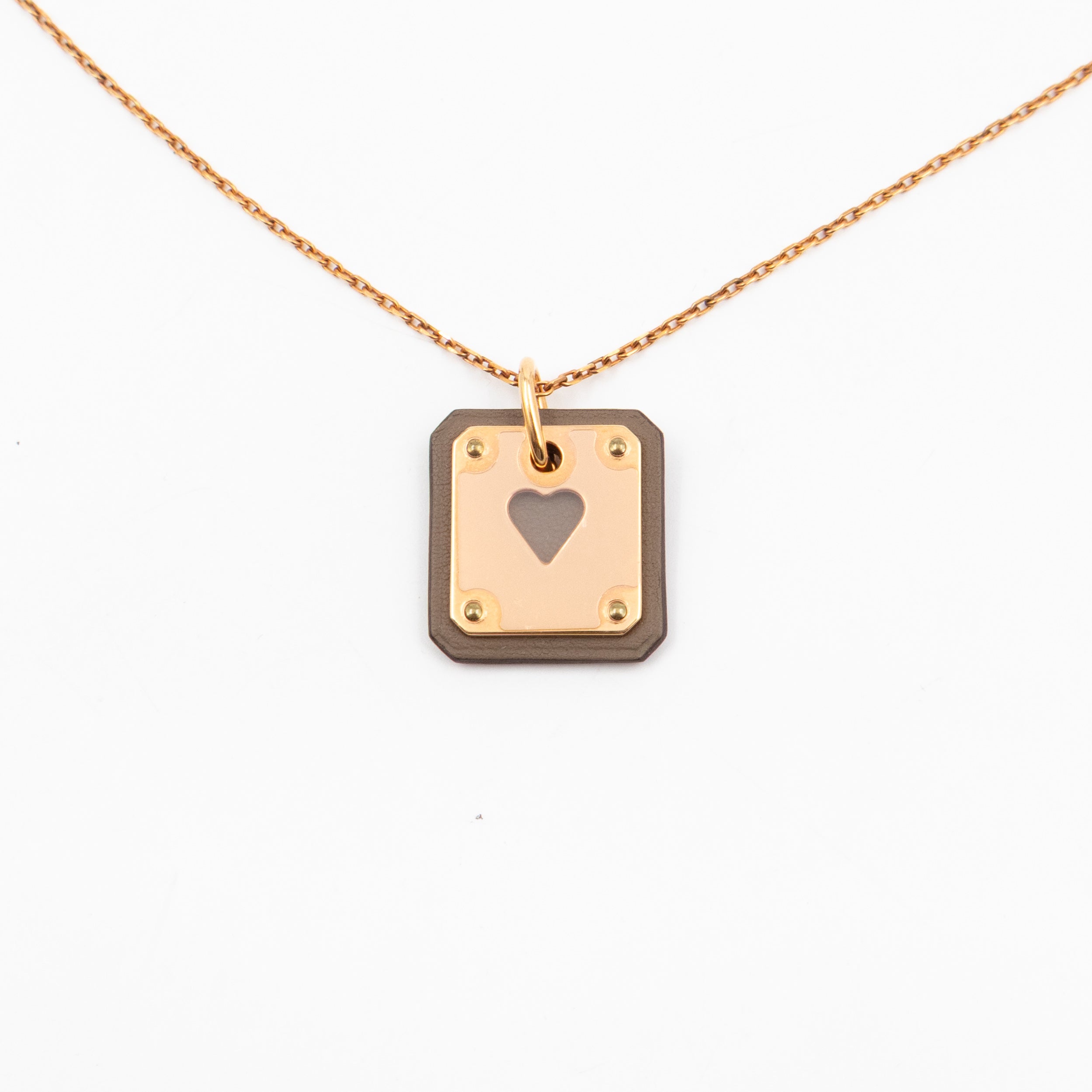As de Coeur Pendant Necklace Etoupe