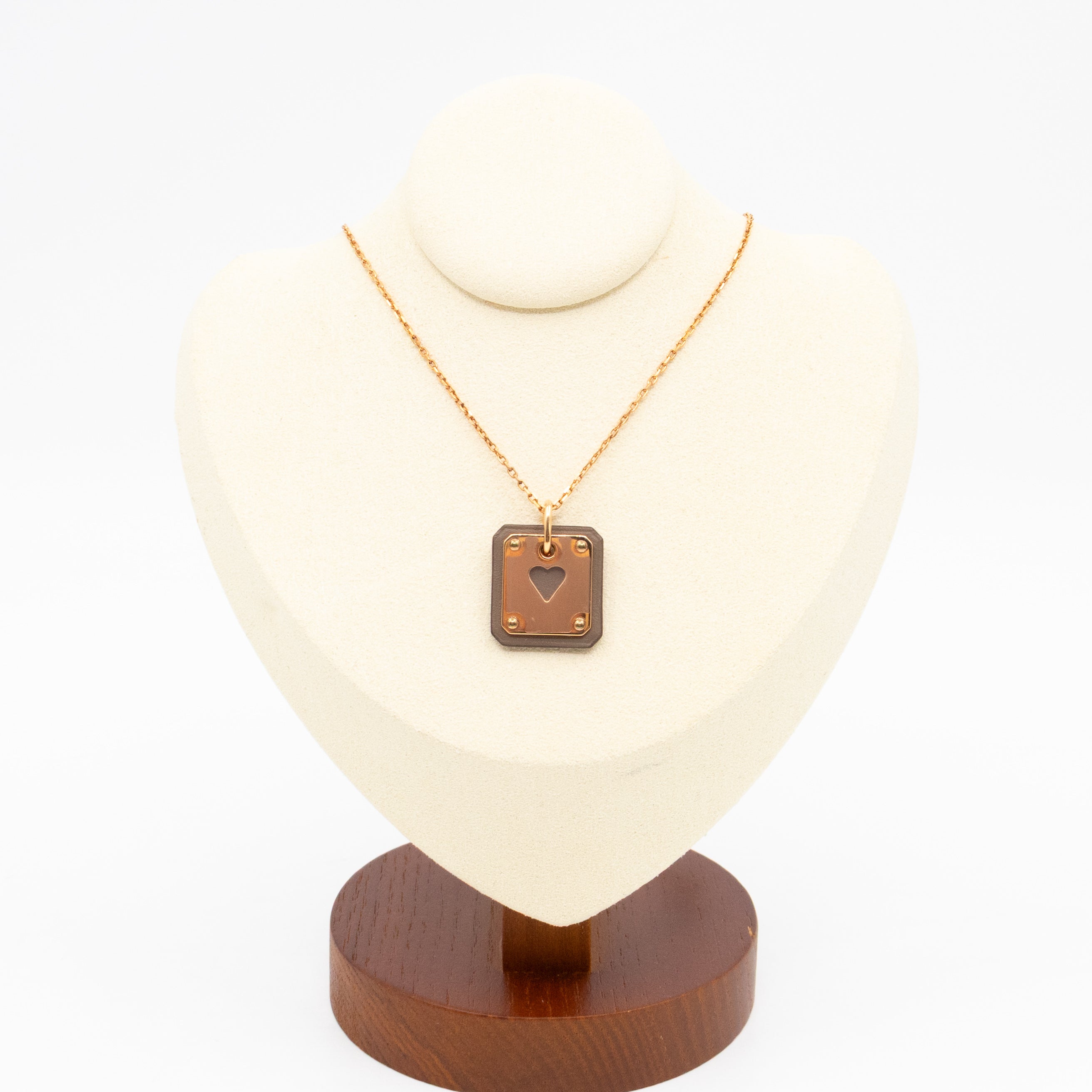 As de Coeur Pendant Necklace Etoupe