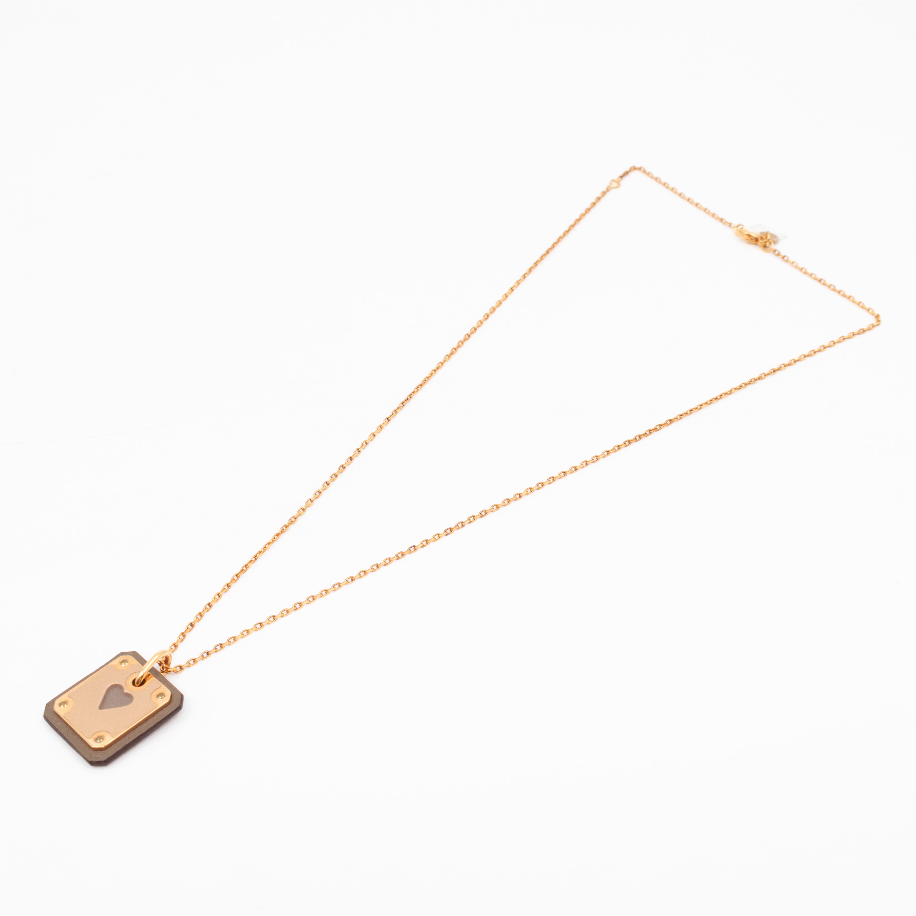 As de Coeur Pendant Necklace Etoupe