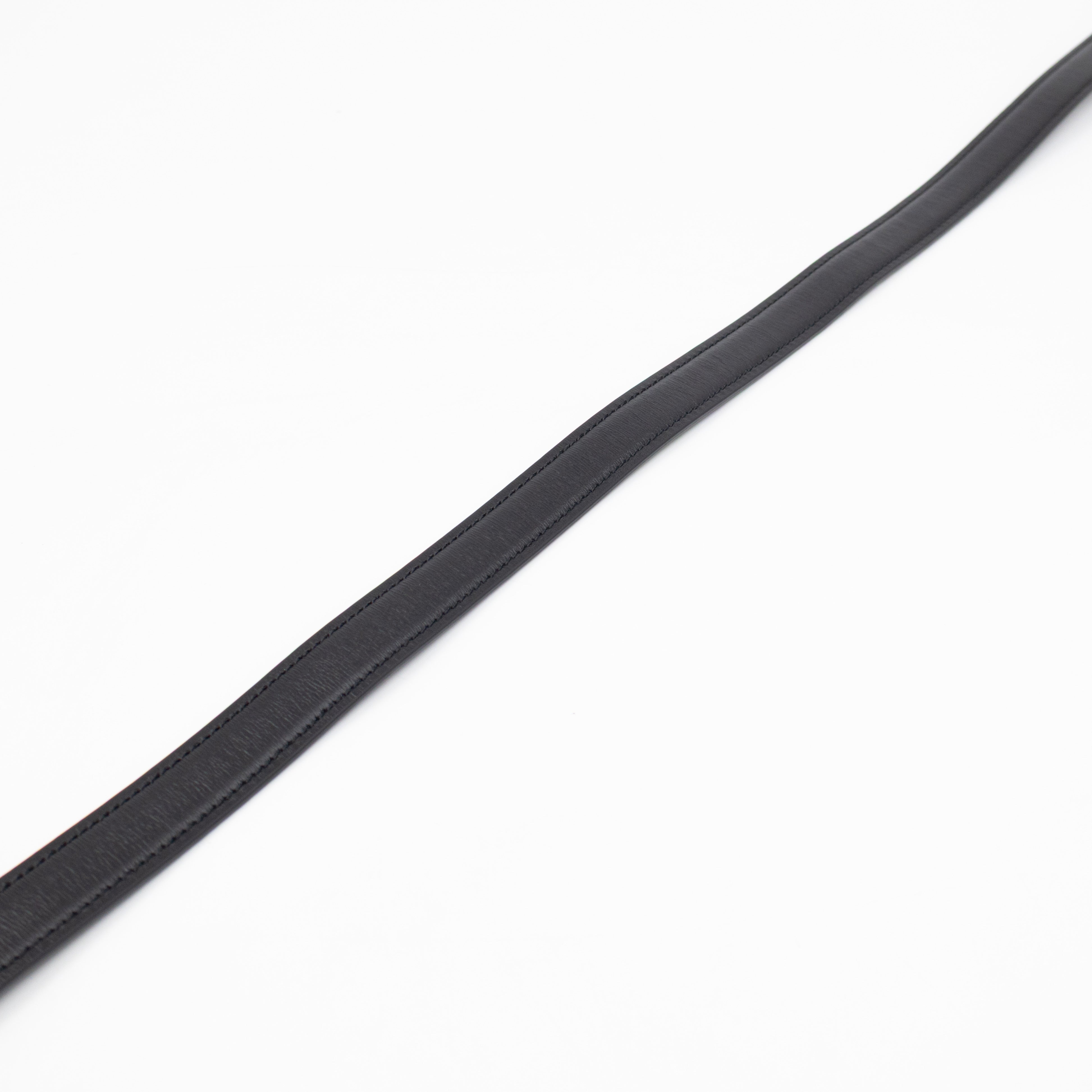 Blondie Thin Belt Black Leather 75 cm