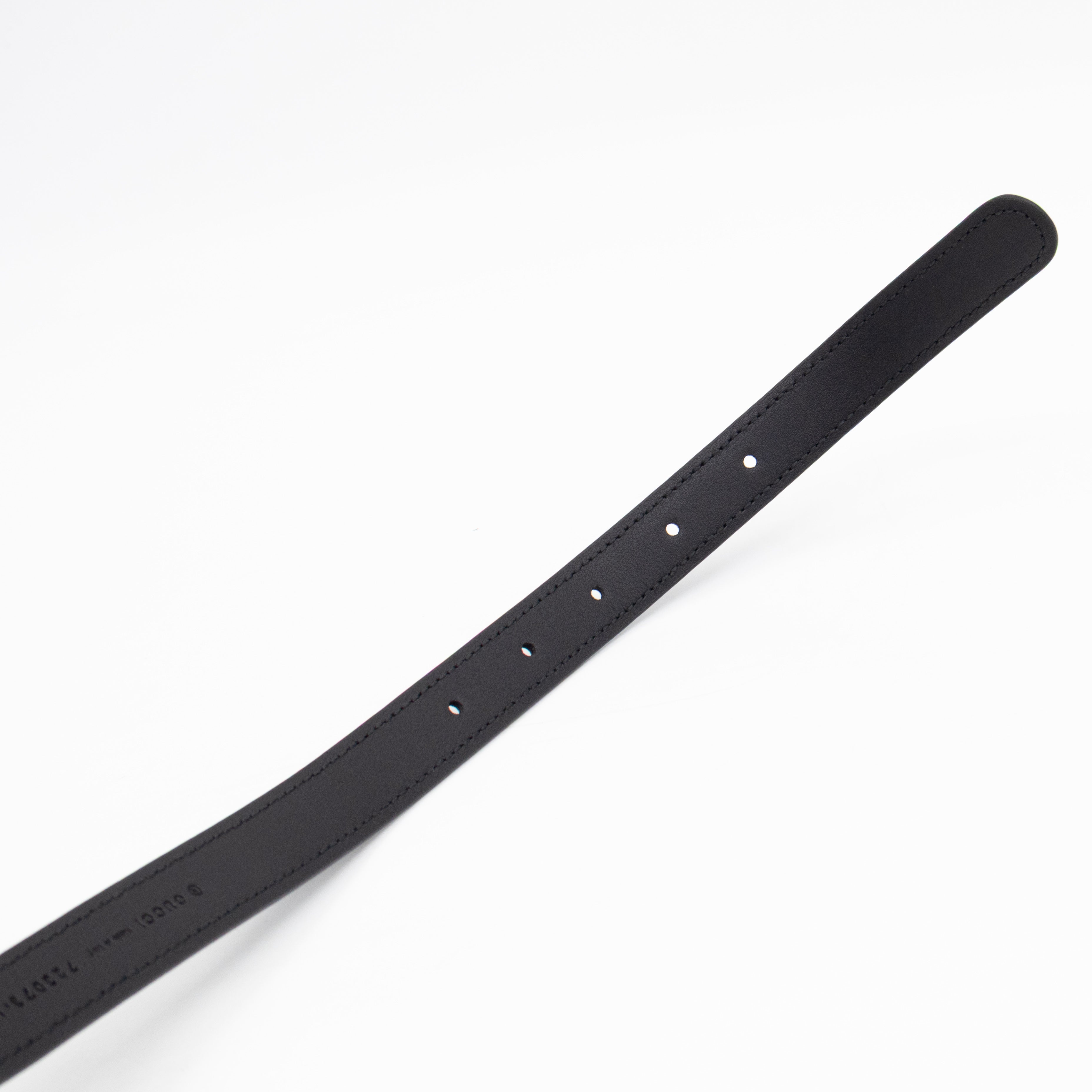 Blondie Thin Belt Black Leather 75 cm