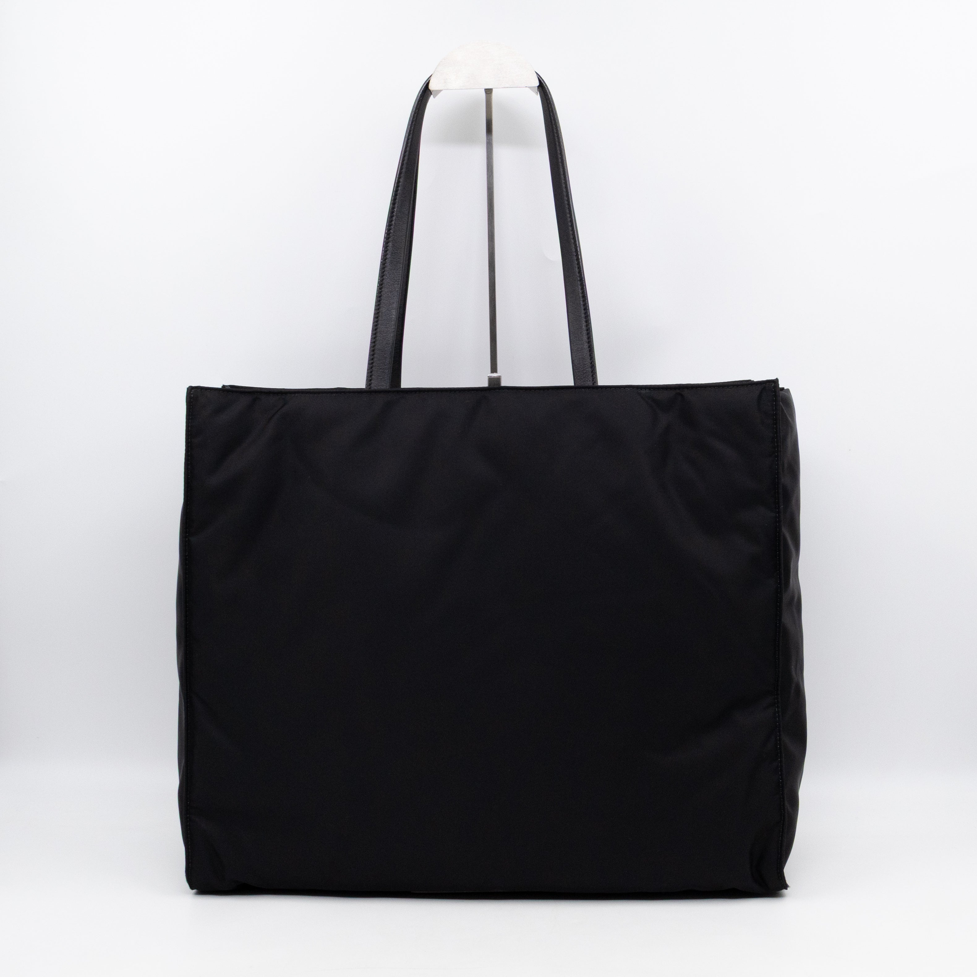Front Pocket Tote Tessuto Nylon Black