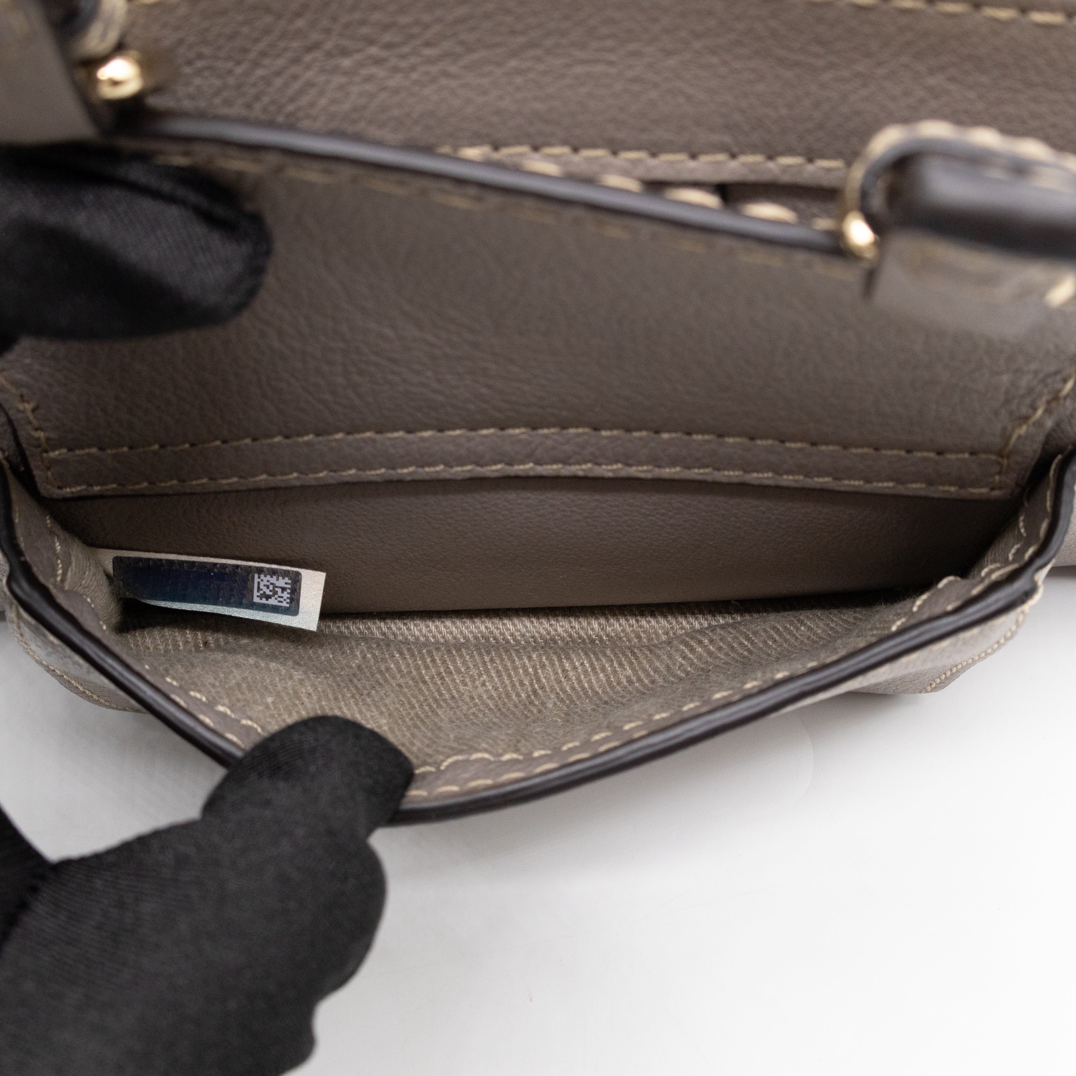 Edith Small Pouch Grey Leather