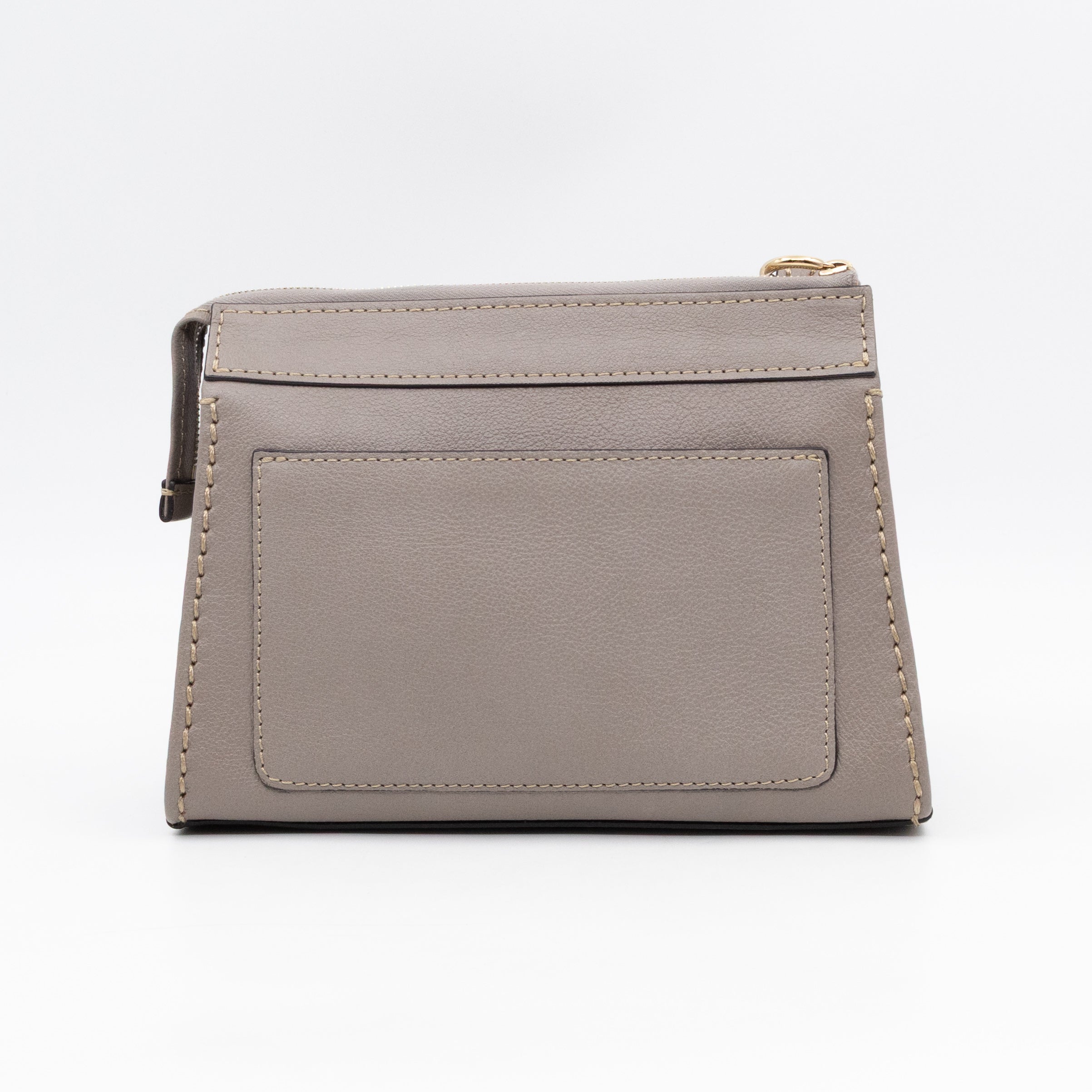 Edith Small Pouch Grey Leather