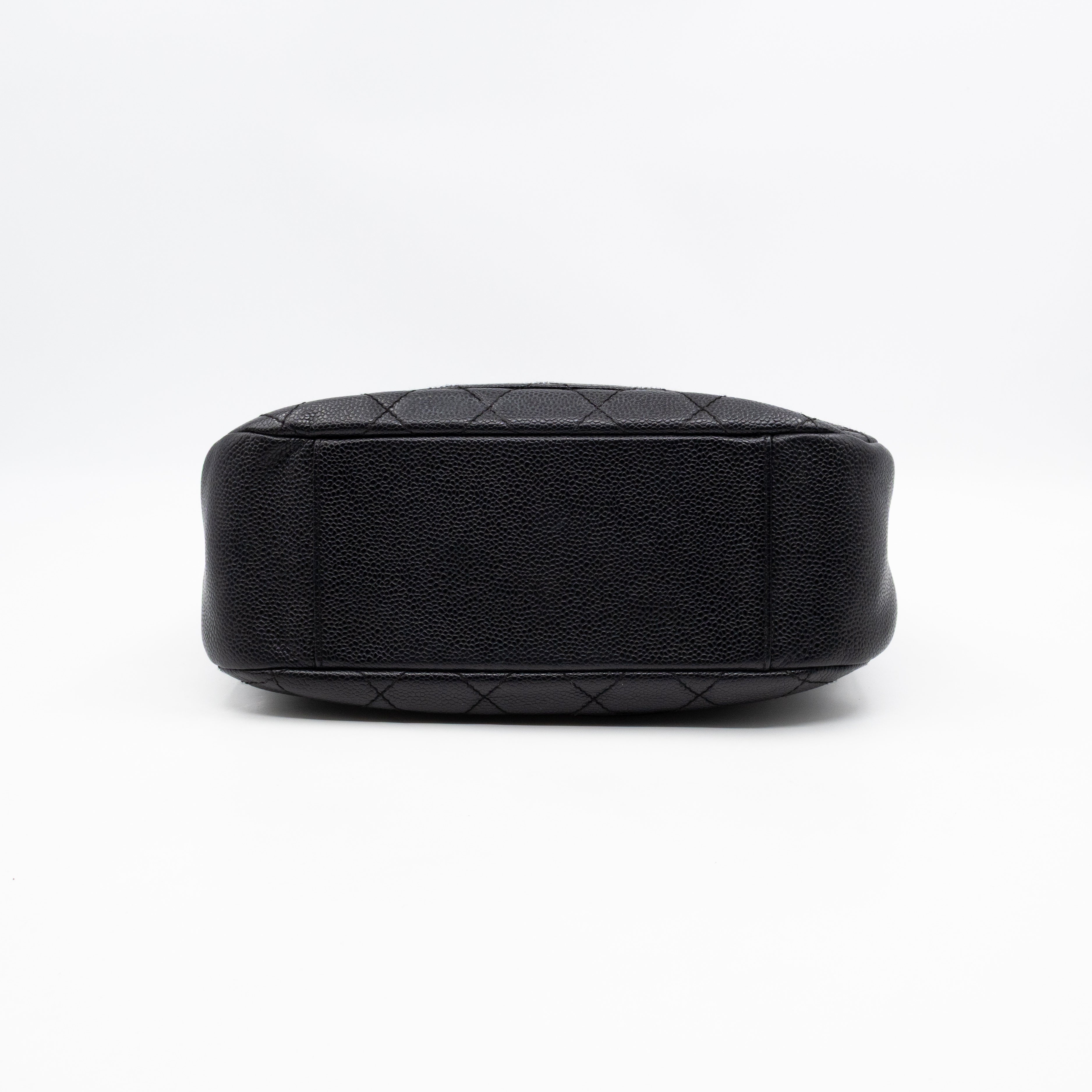 Timeless CC Half Moon Hobo Bag Black Caviar Leather