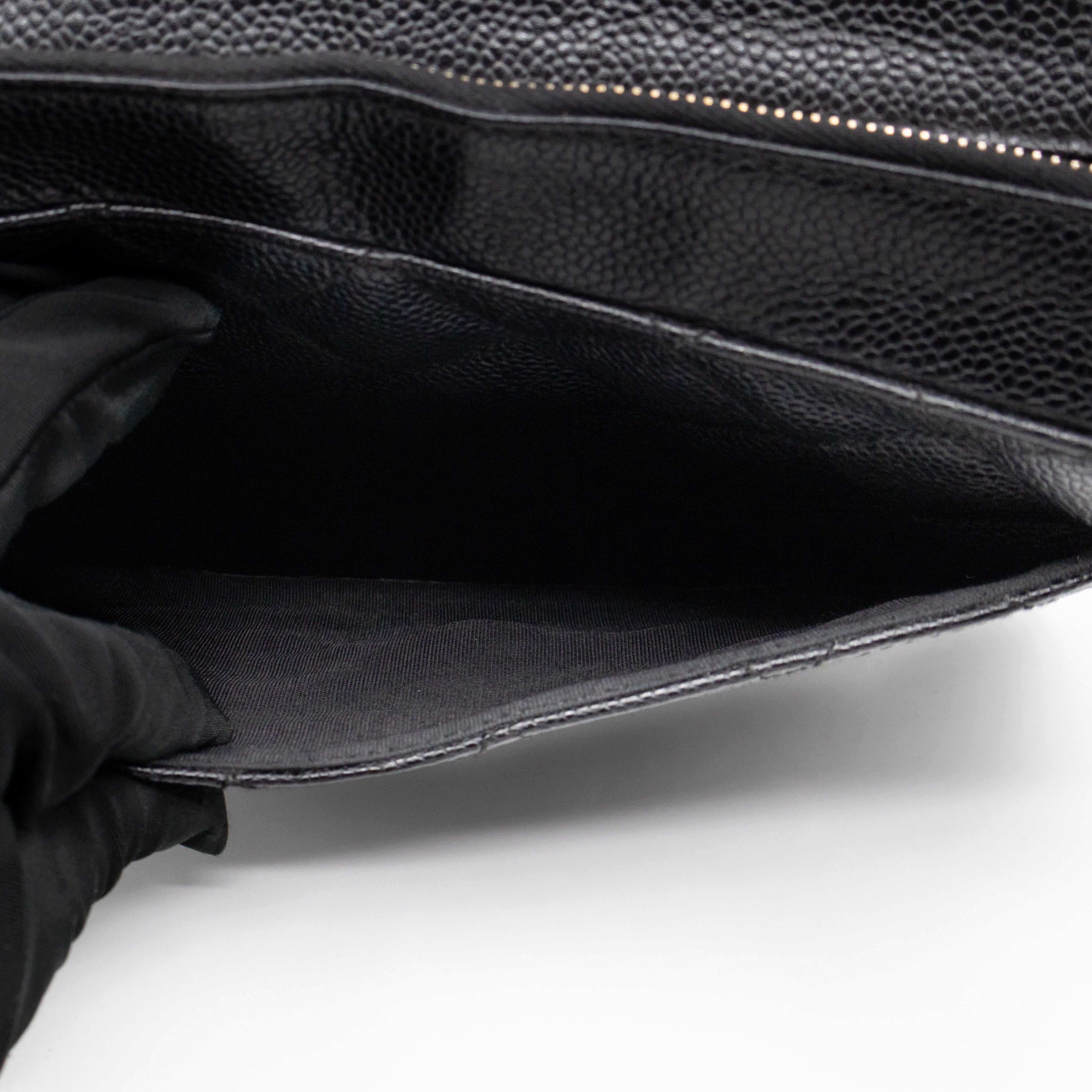 Timeless CC Half Moon Hobo Bag Black Caviar Leather