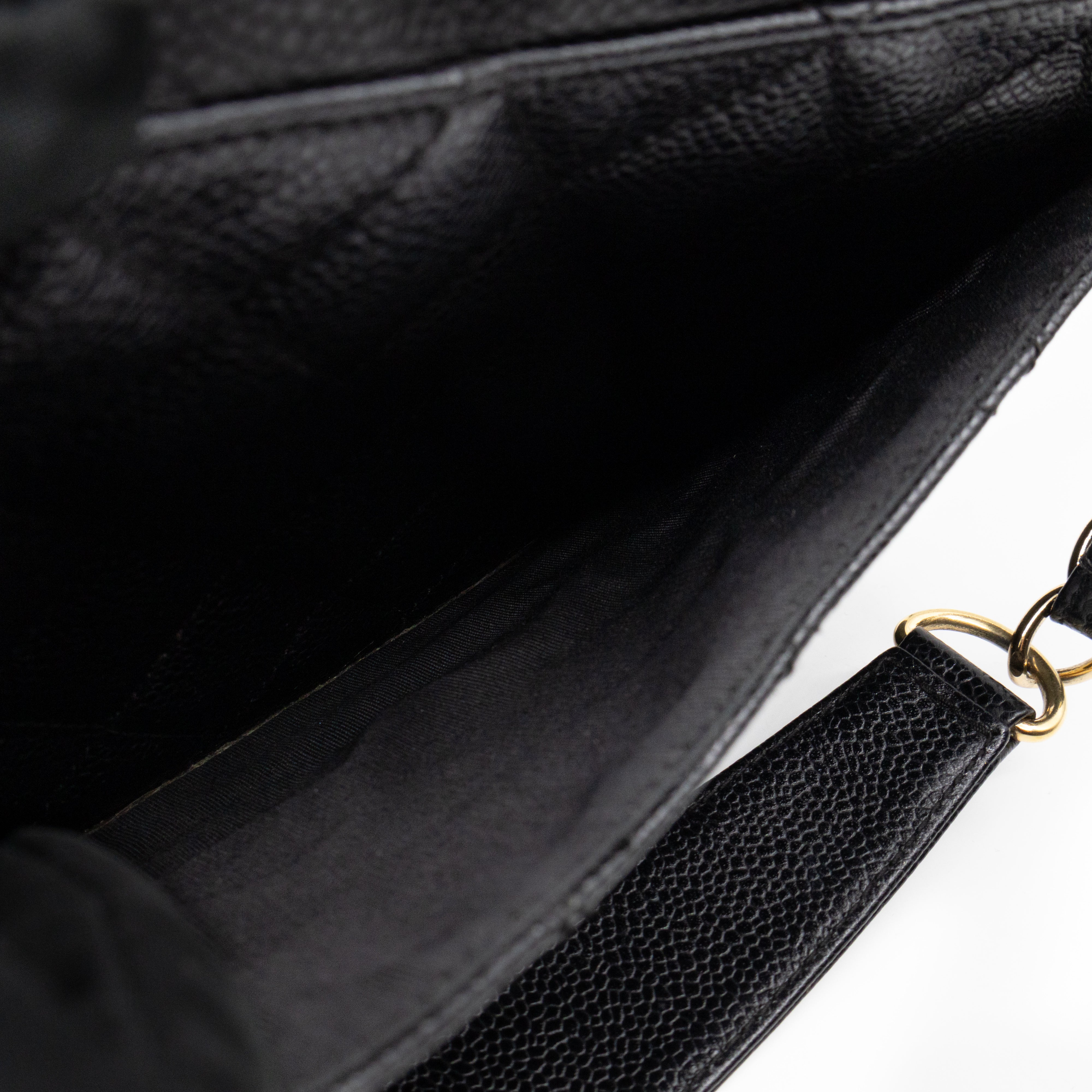 Timeless CC Half Moon Hobo Bag Black Caviar Leather