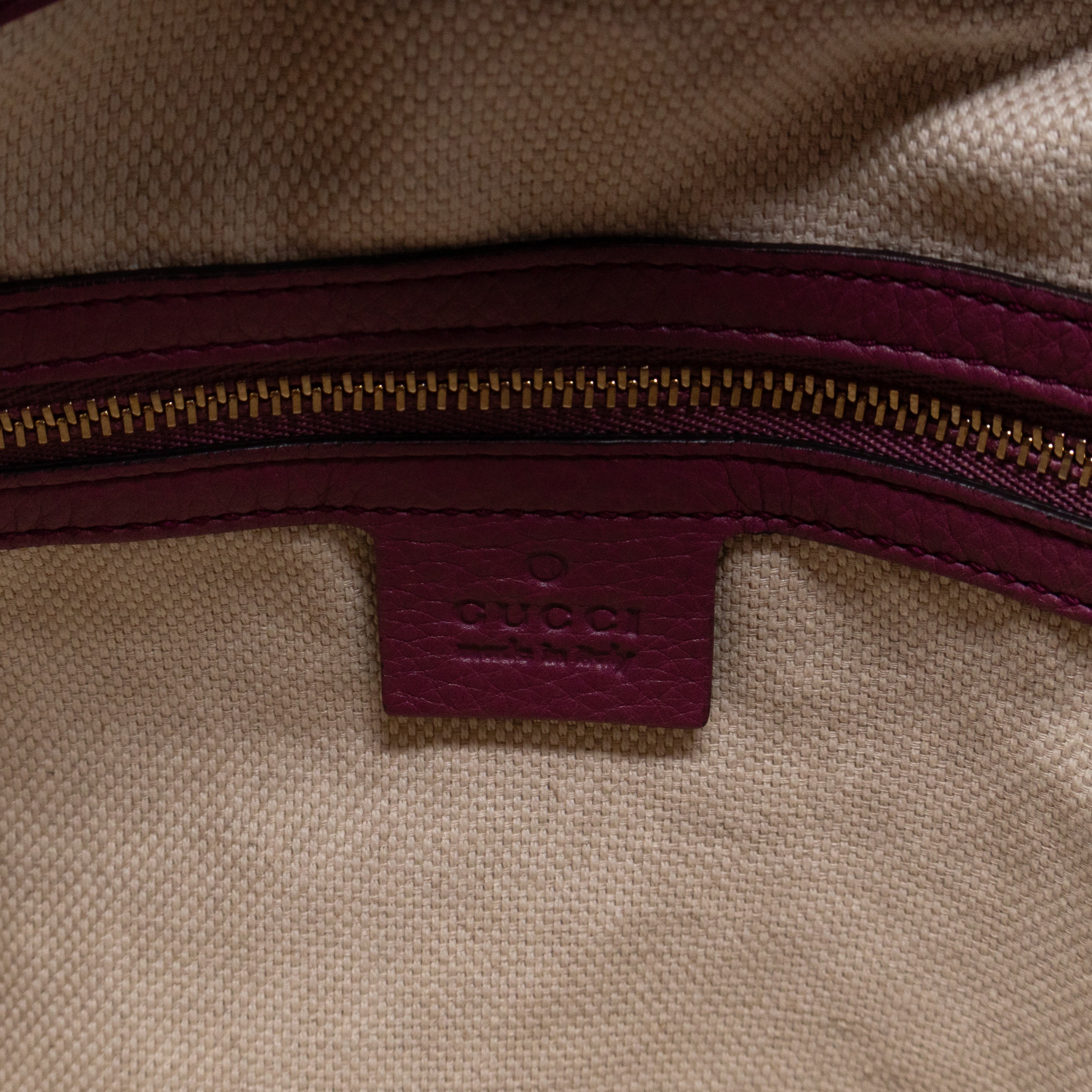 Soho Chain Tote Bag Purple Leather