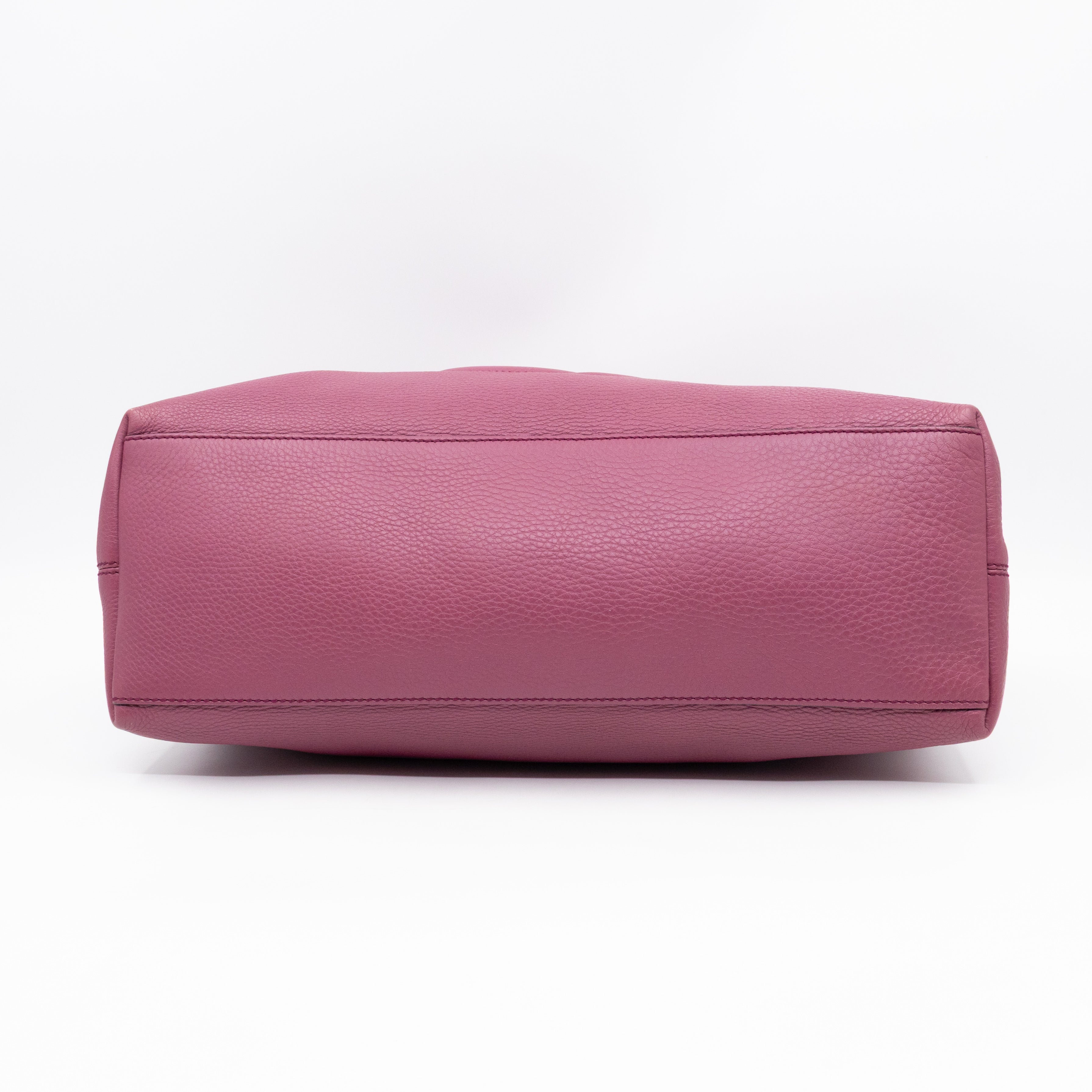 Soho Chain Tote Bag Purple Leather