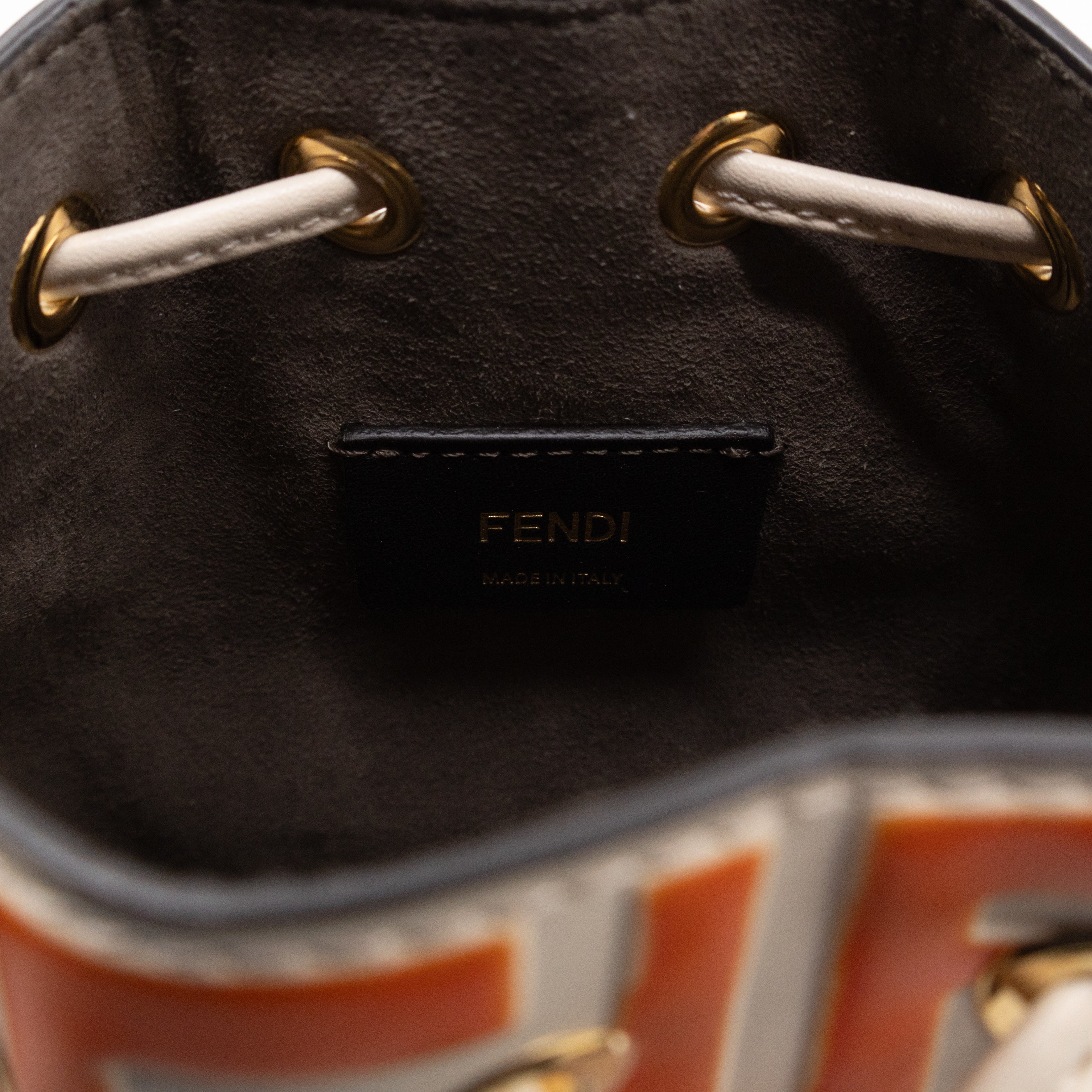 Mon Tresor Mini FF Orange & White Leather