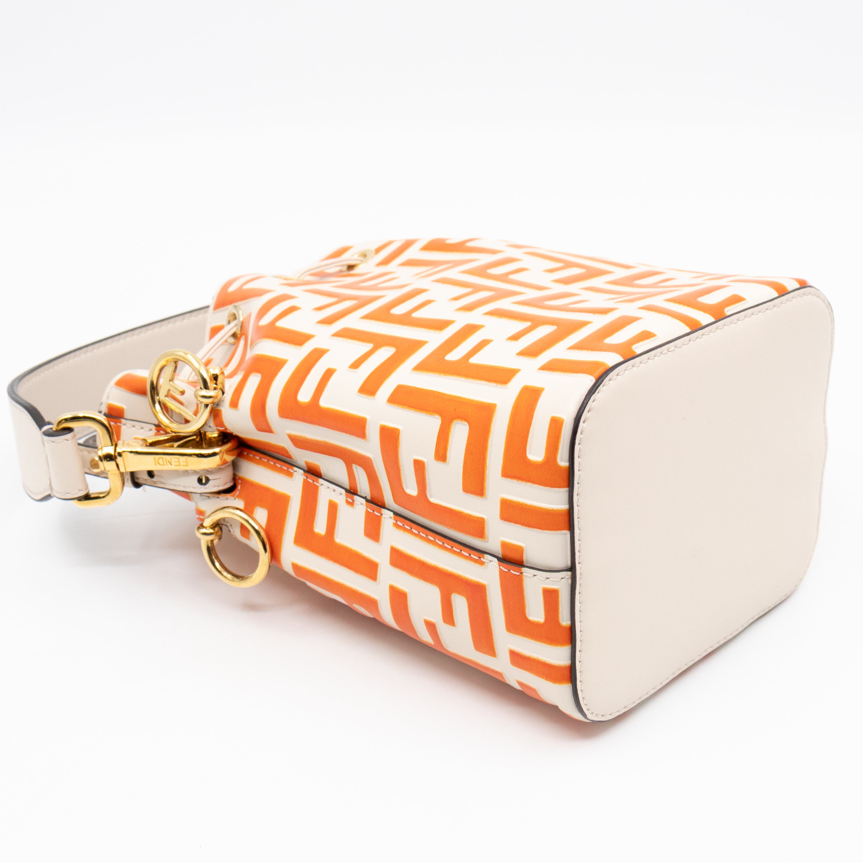 Mon Tresor Mini FF Orange & White Leather