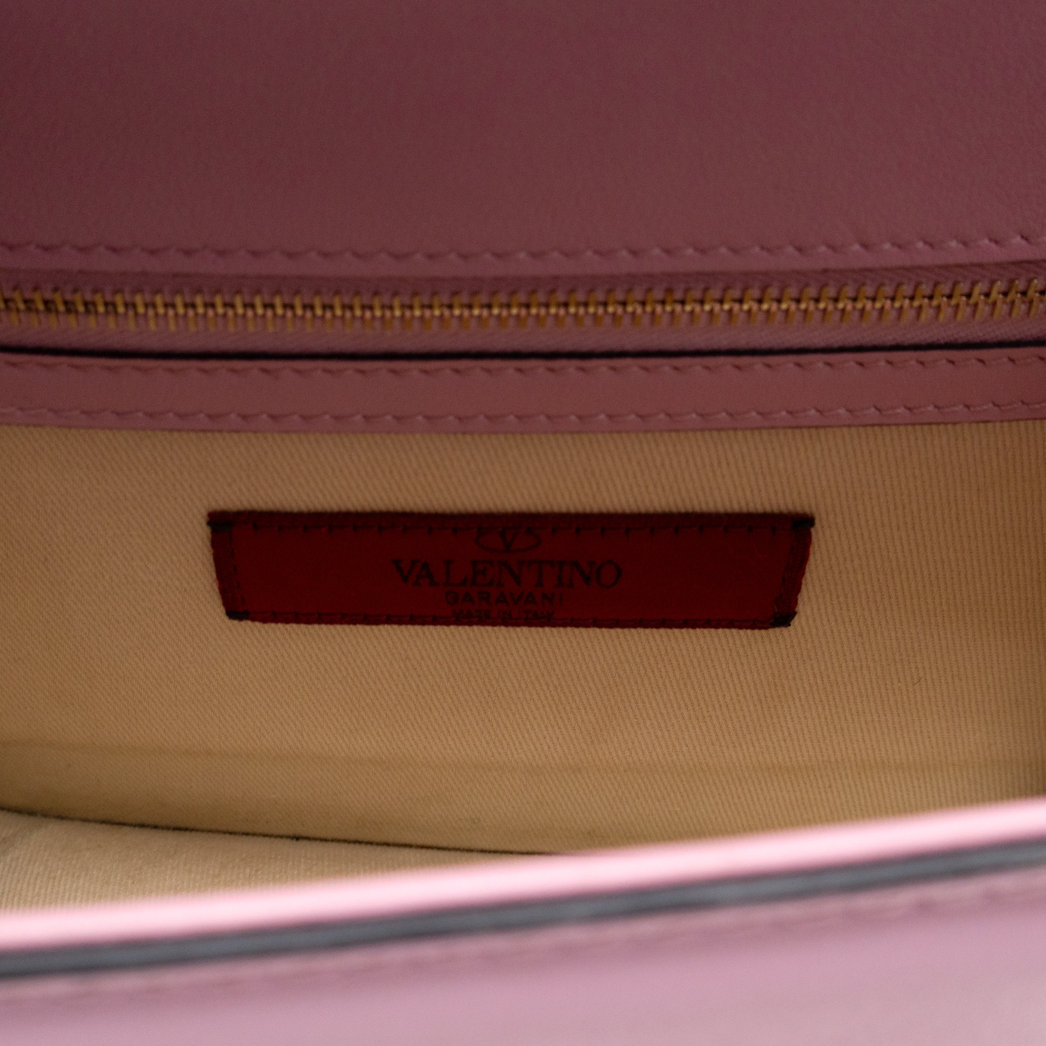 Small Glam Lock Rockstud Flap Bag Pink