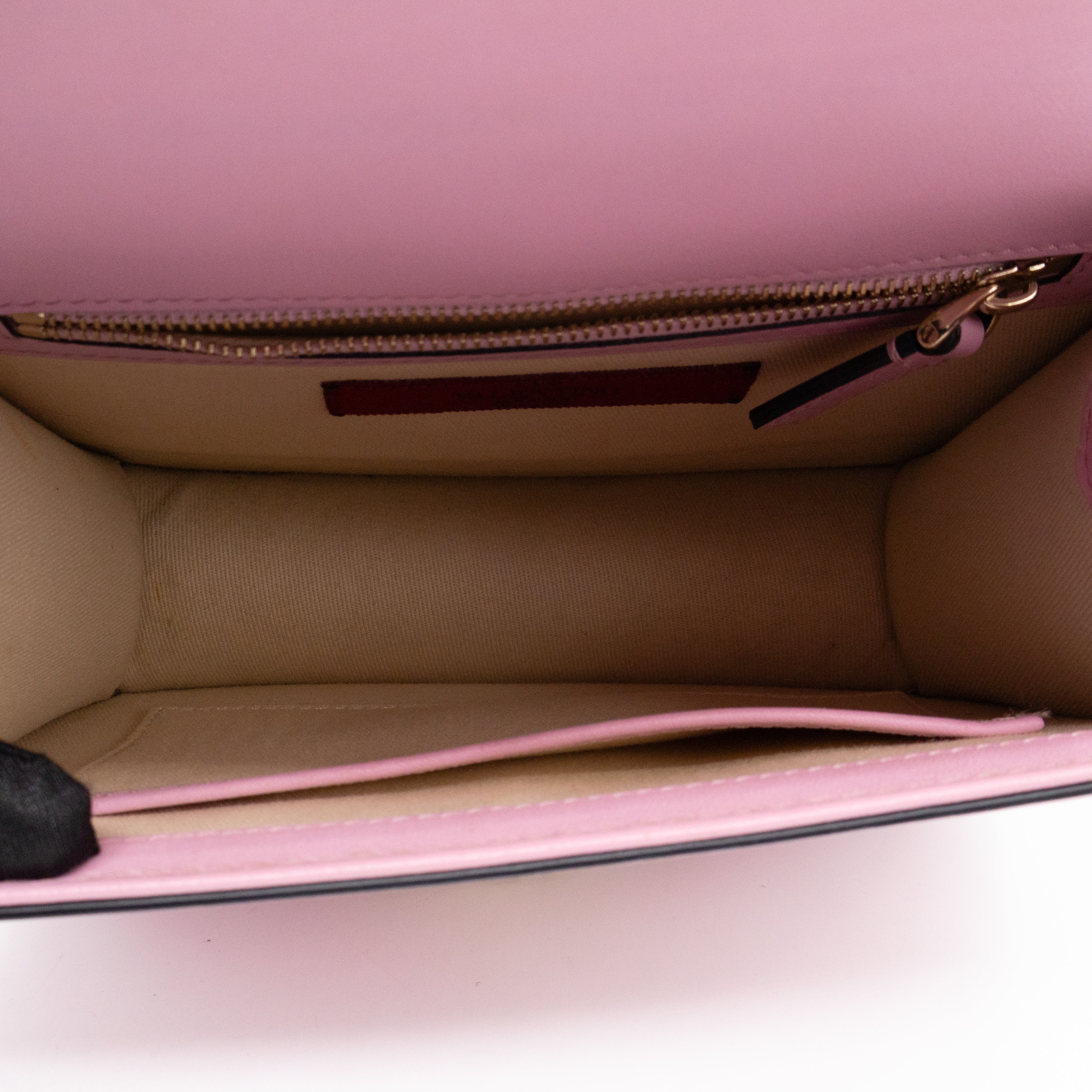 Small Glam Lock Rockstud Flap Bag Pink