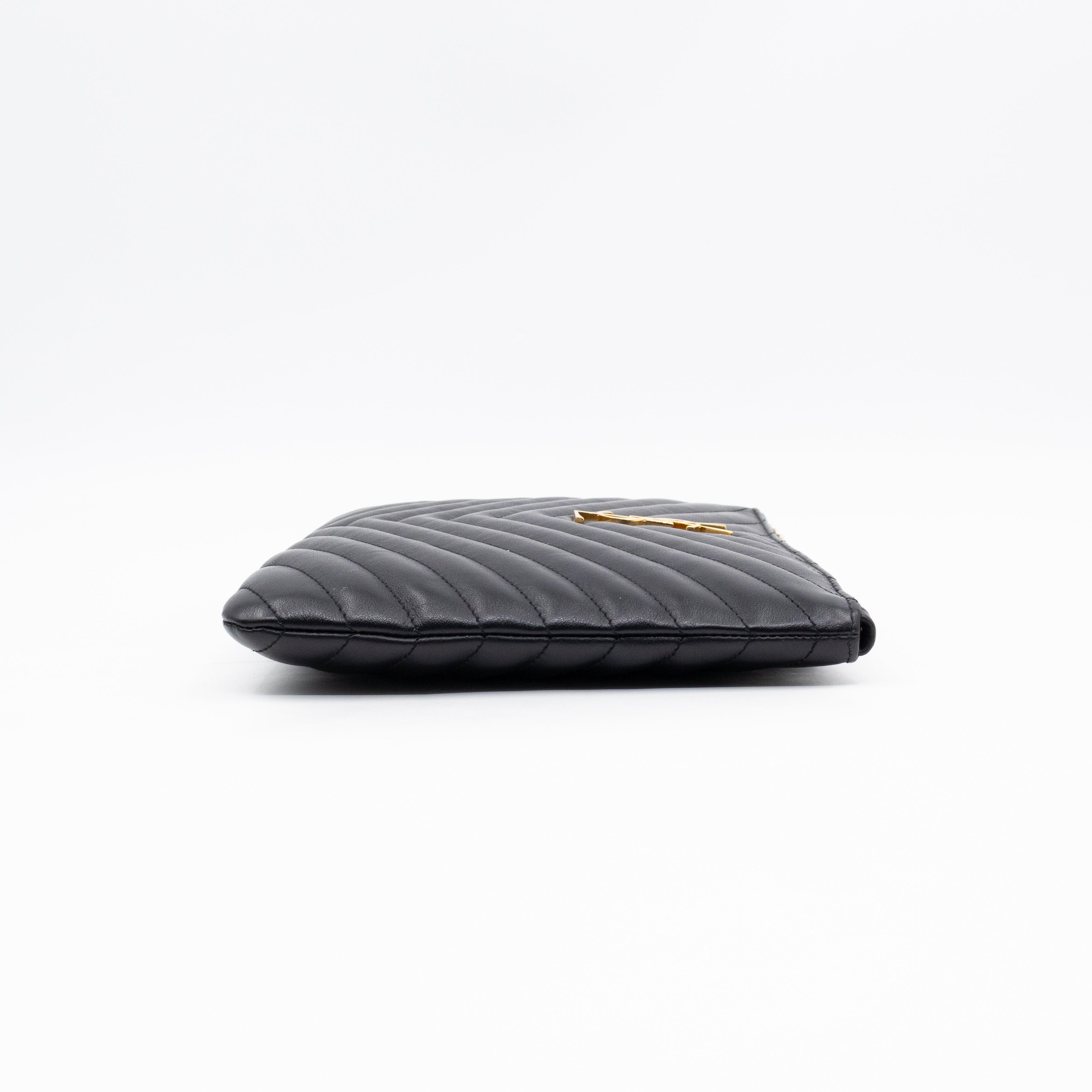 Cassandre Matelasse Pouch Black Leather