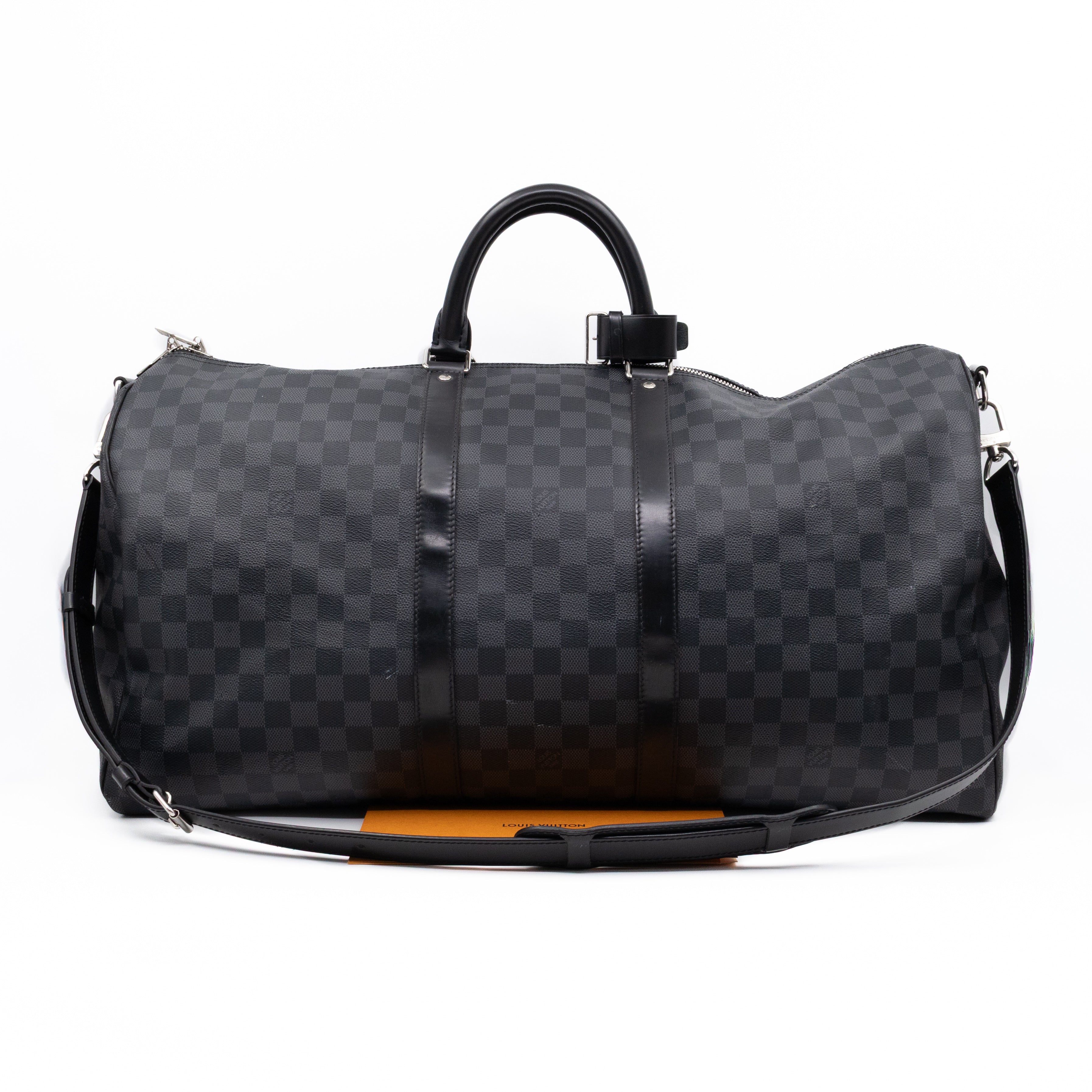 Keepall 55 Bandouliere Damier Graphite