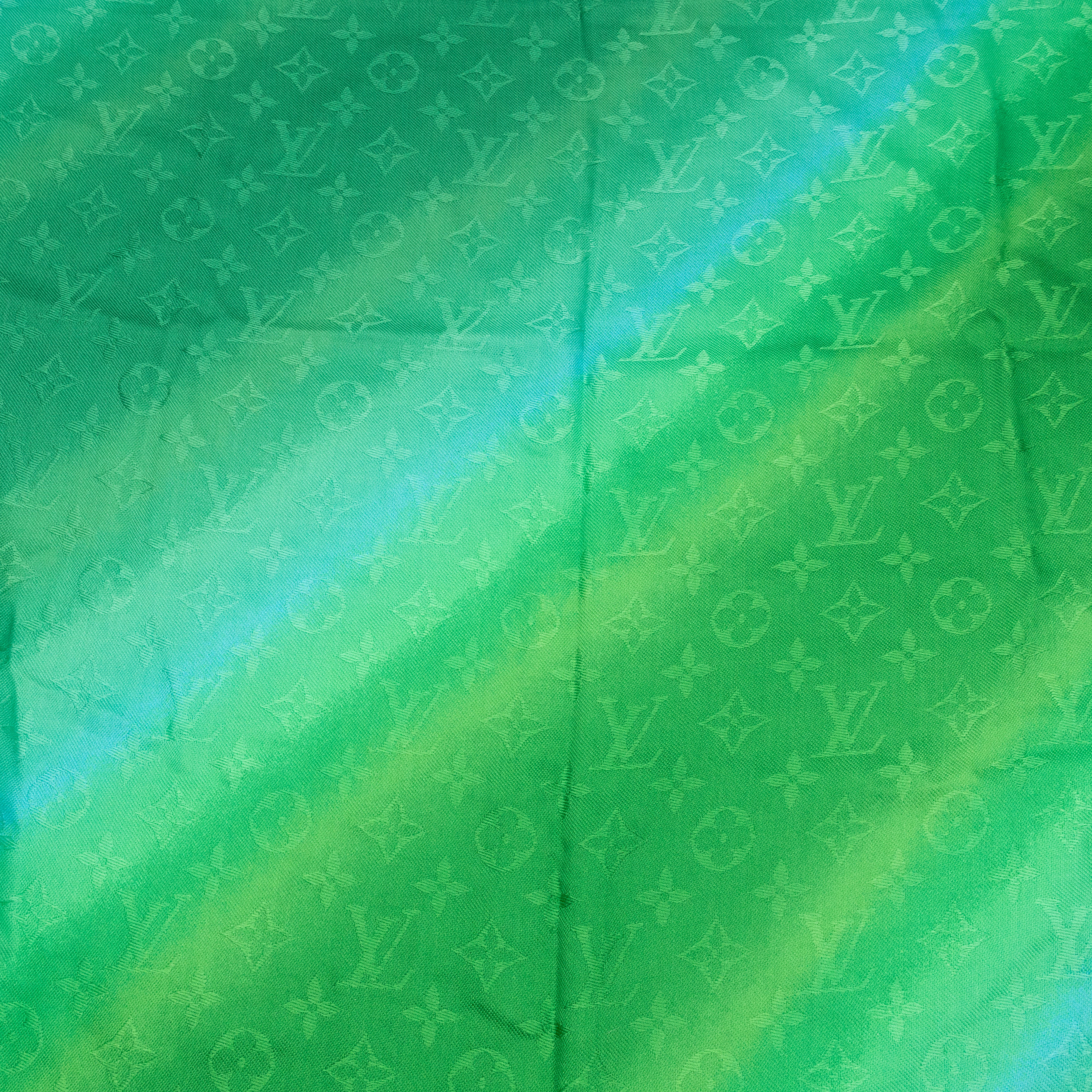 Tie & Gram Monogram Shawl Green