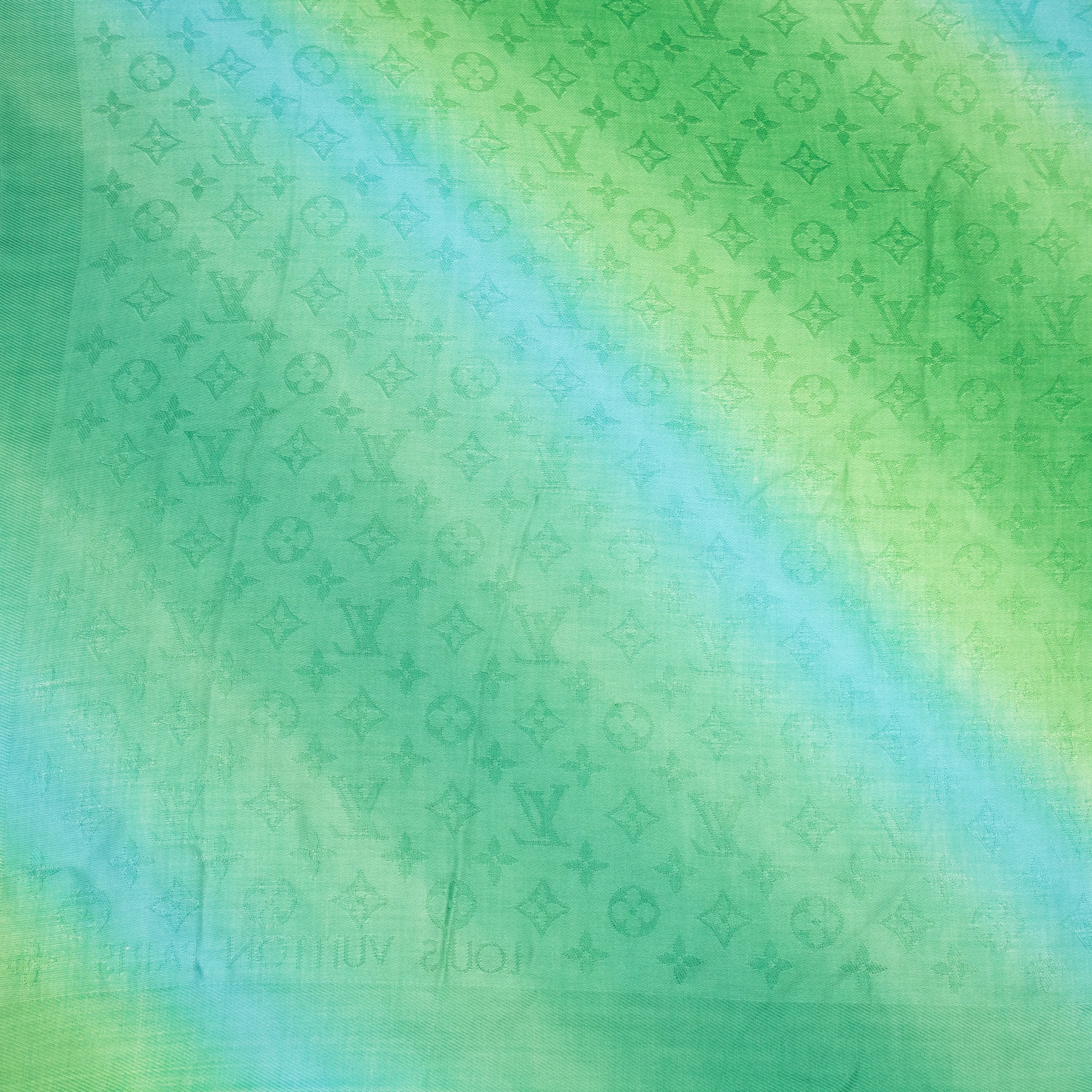 Tie & Gram Monogram Shawl Green