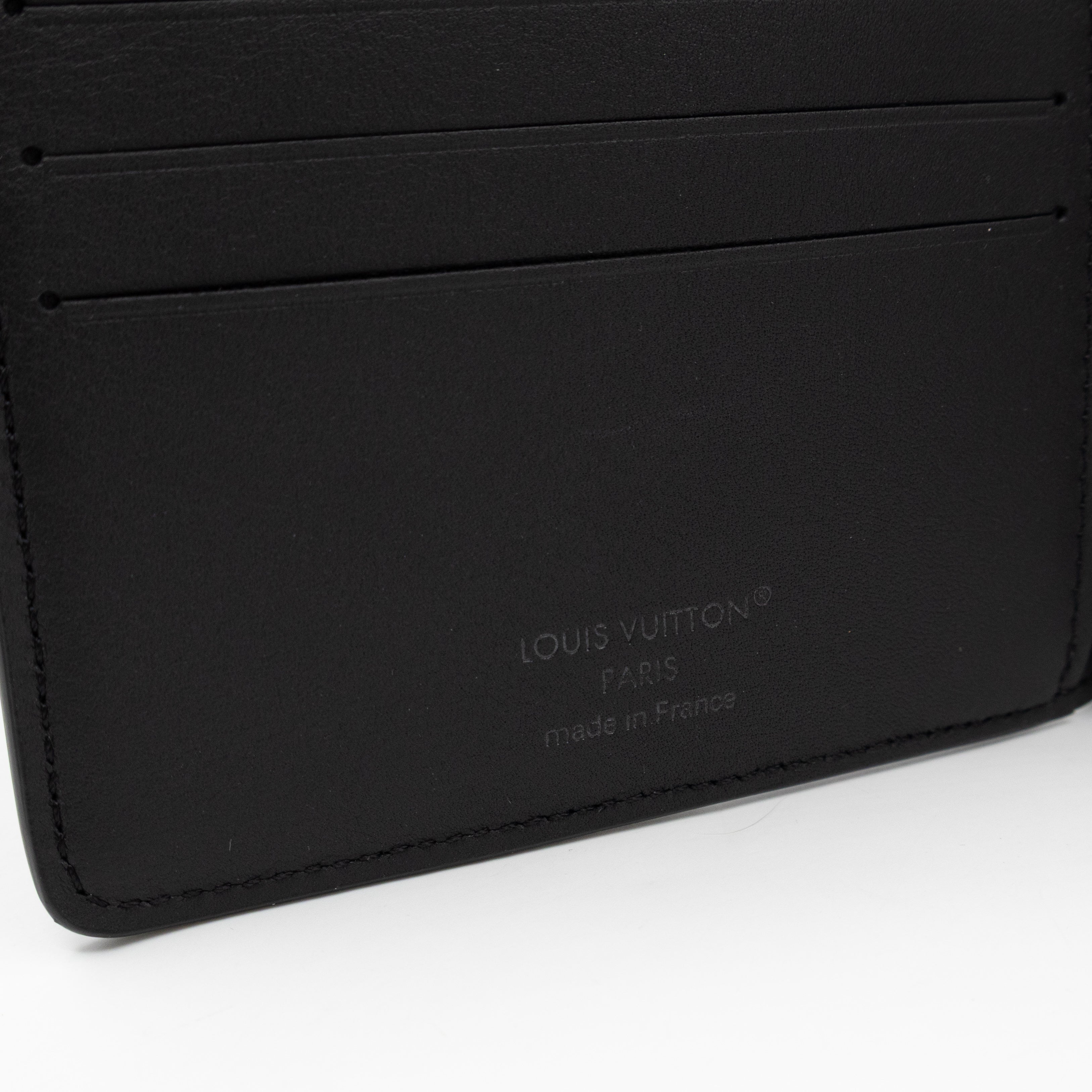 Multiple Wallet Aerogram Black Leather